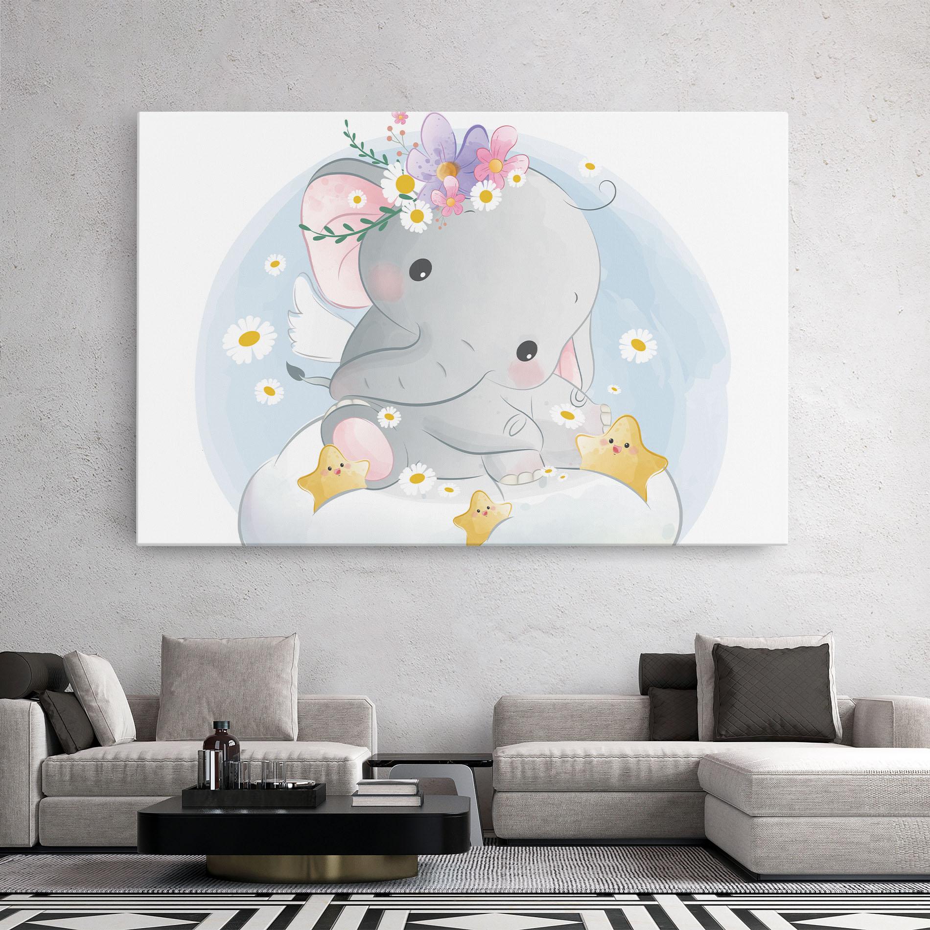 Tablou Canvas Elephant Stars mockup 2