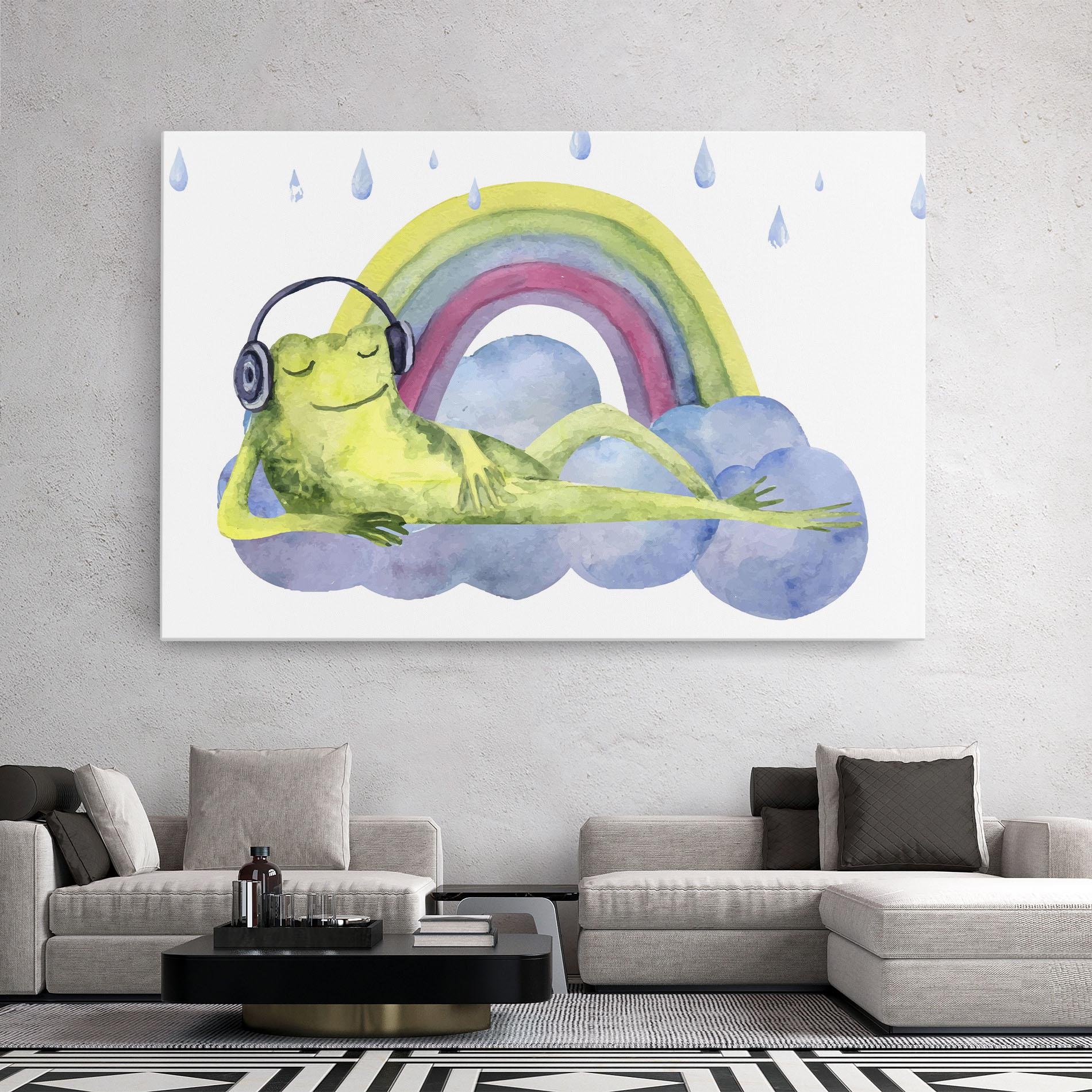 Tablou Canvas Rainbow Frog mockup 2