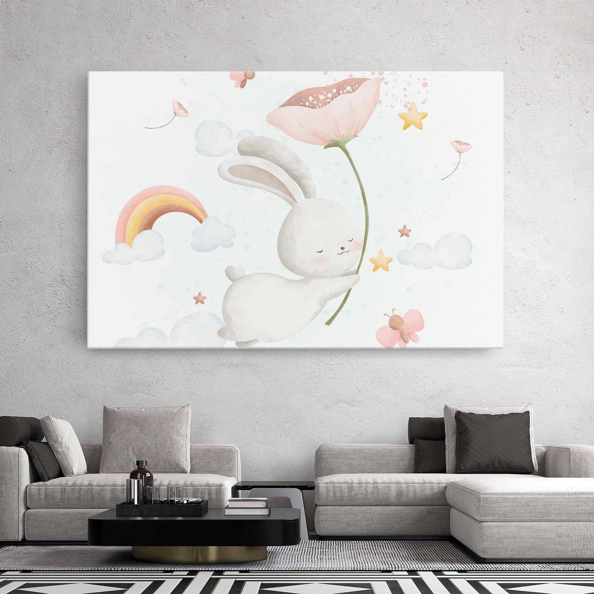 Tablou Canvas Spring Flower Bunny mockup 2