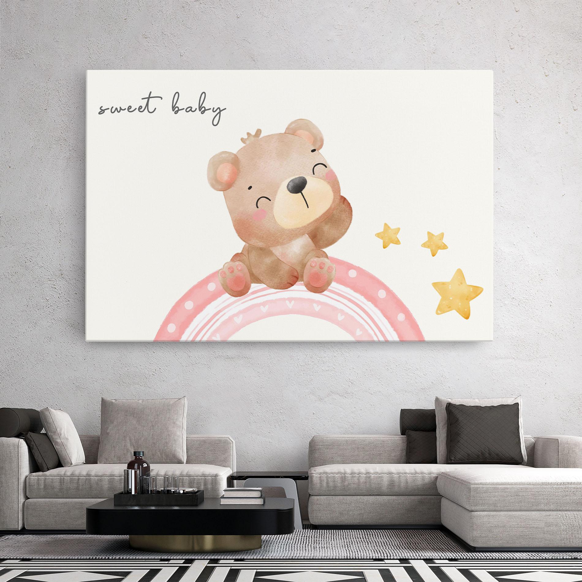 Tablou Canvas Sweet Baby Bear mockup 2
