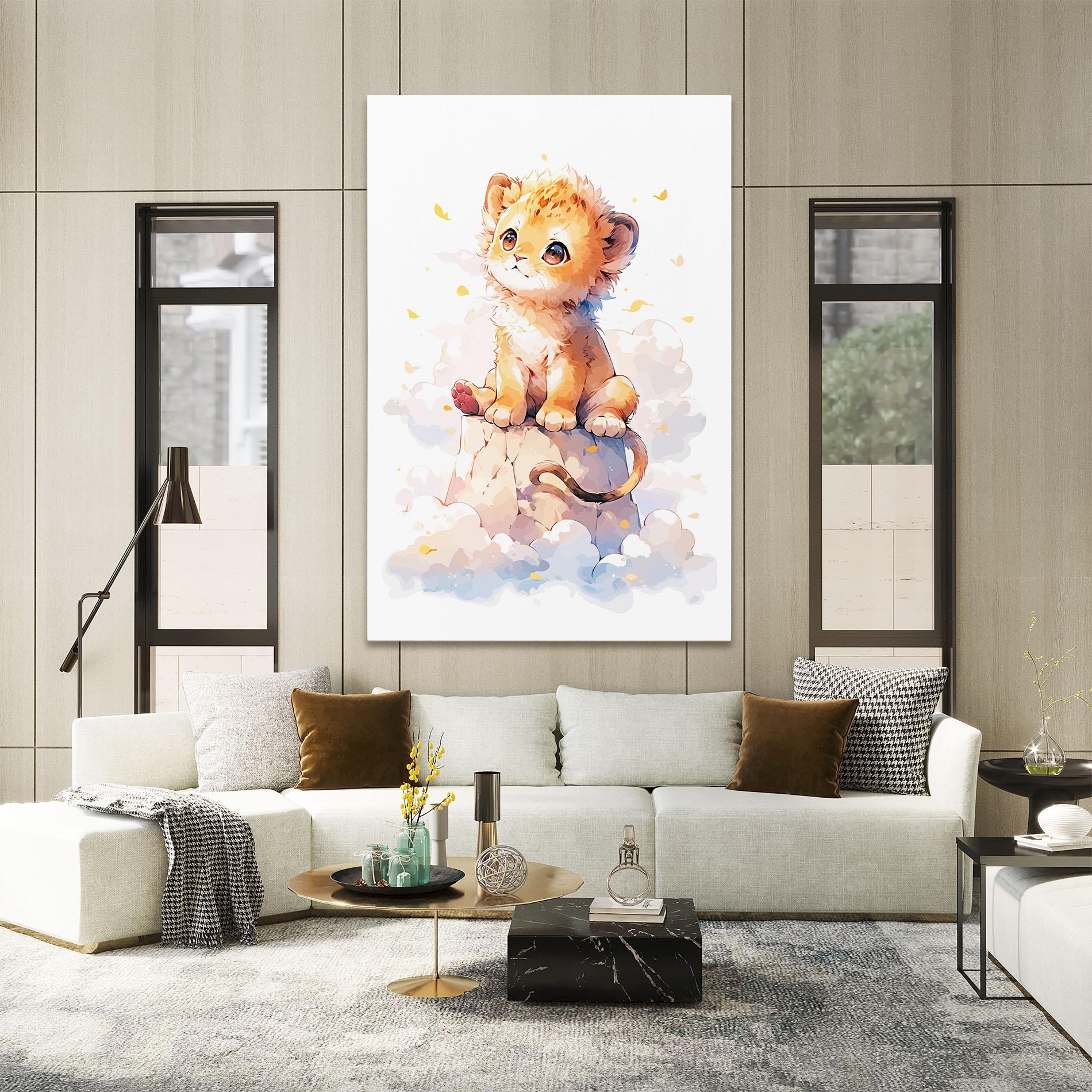 Tablou Canvas Cute Cloud Lion mockup 2