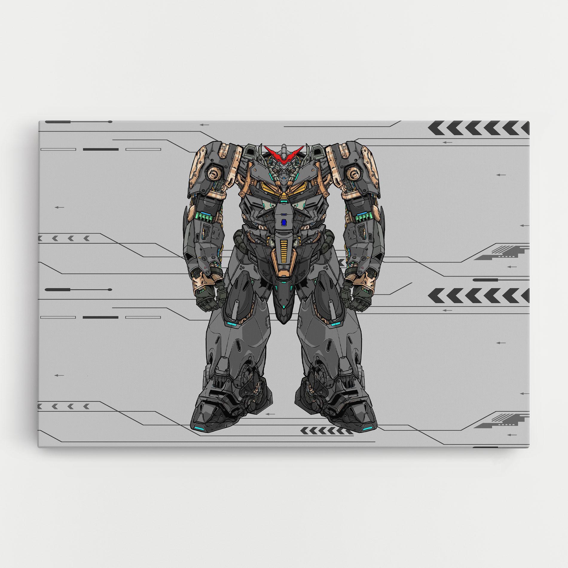 Tablou Canvas Big Grey Robot mockup 0