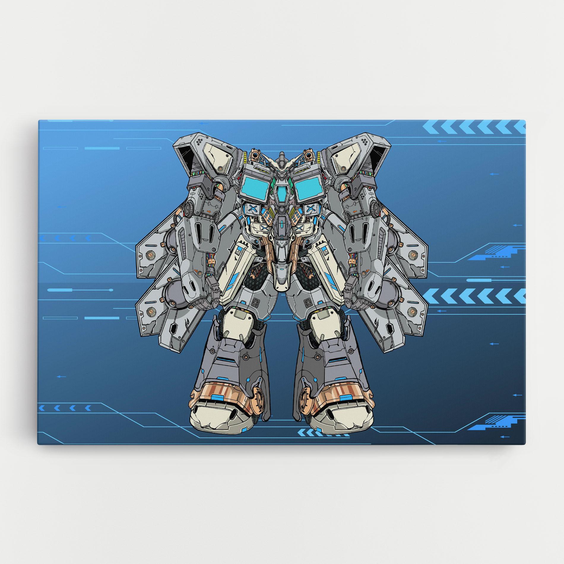 Tablou Canvas Blue Grey Robot mockup 0
