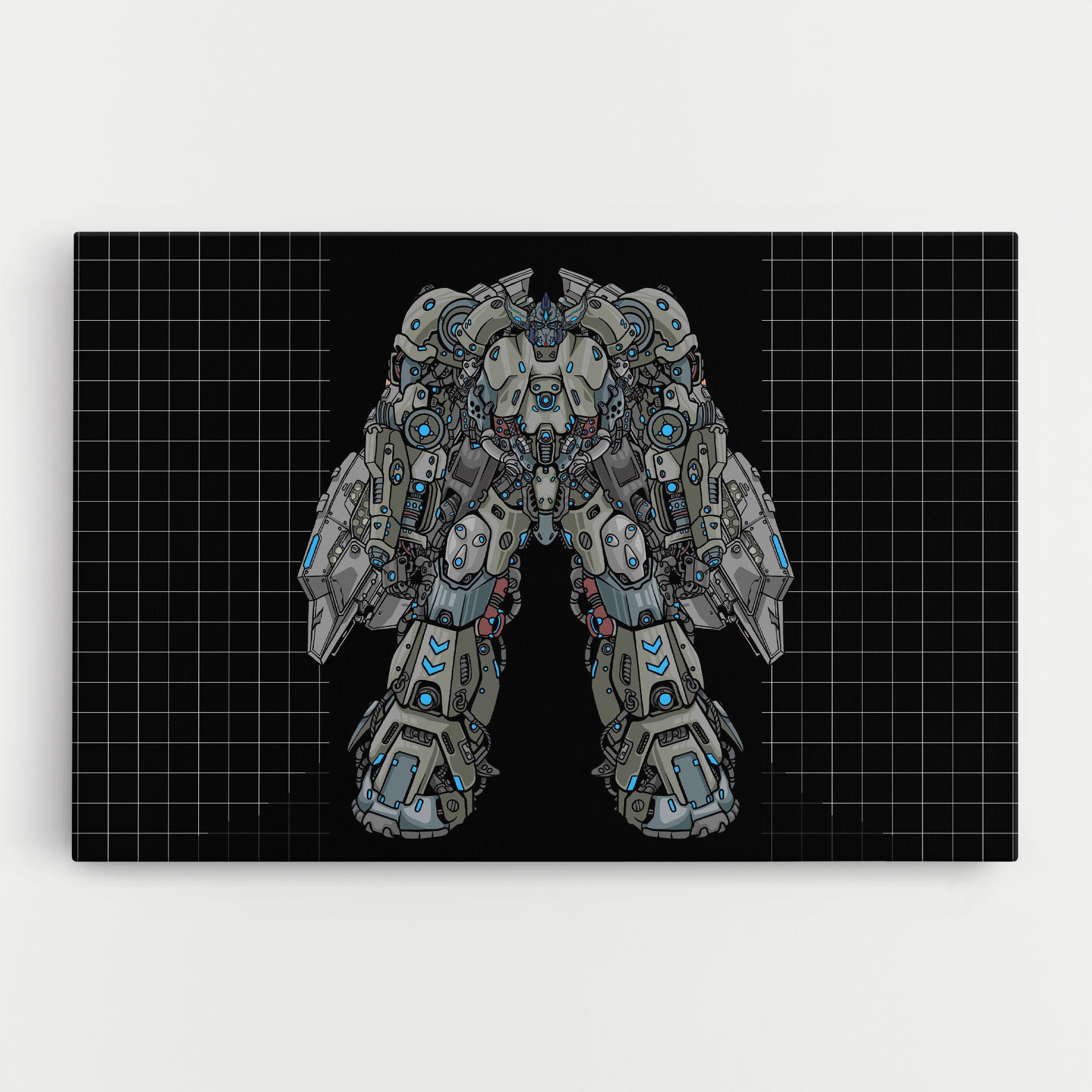 Tablou Canvas Grey Blue Robot mockup 0