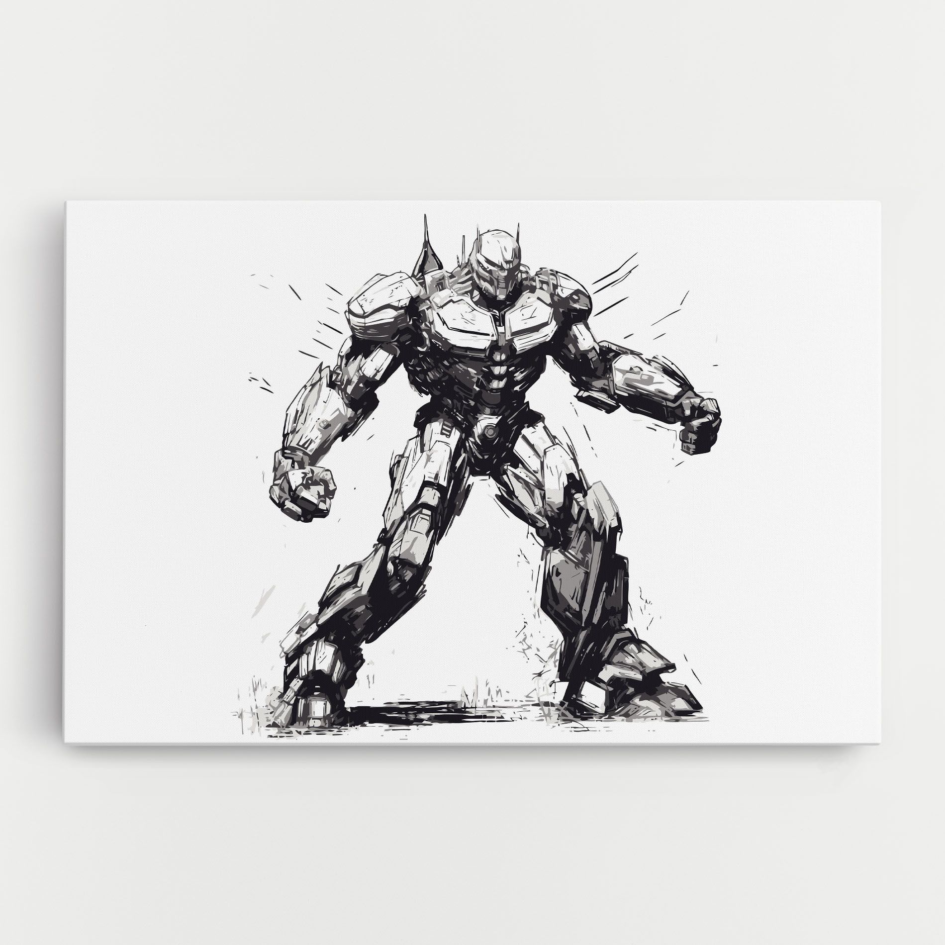 Grey White Robot mockup 0