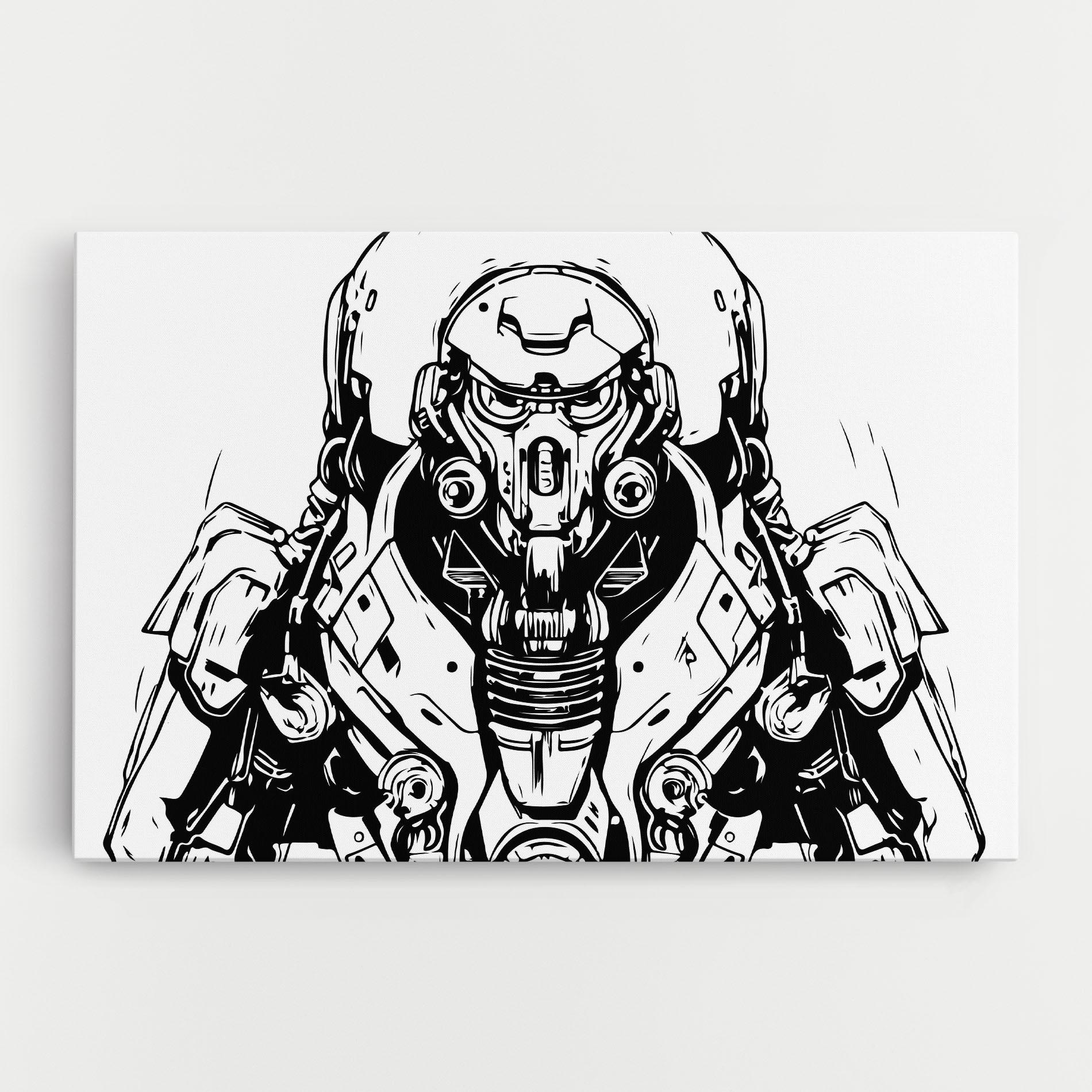 Tablou Canvas Military Robot mockup 0