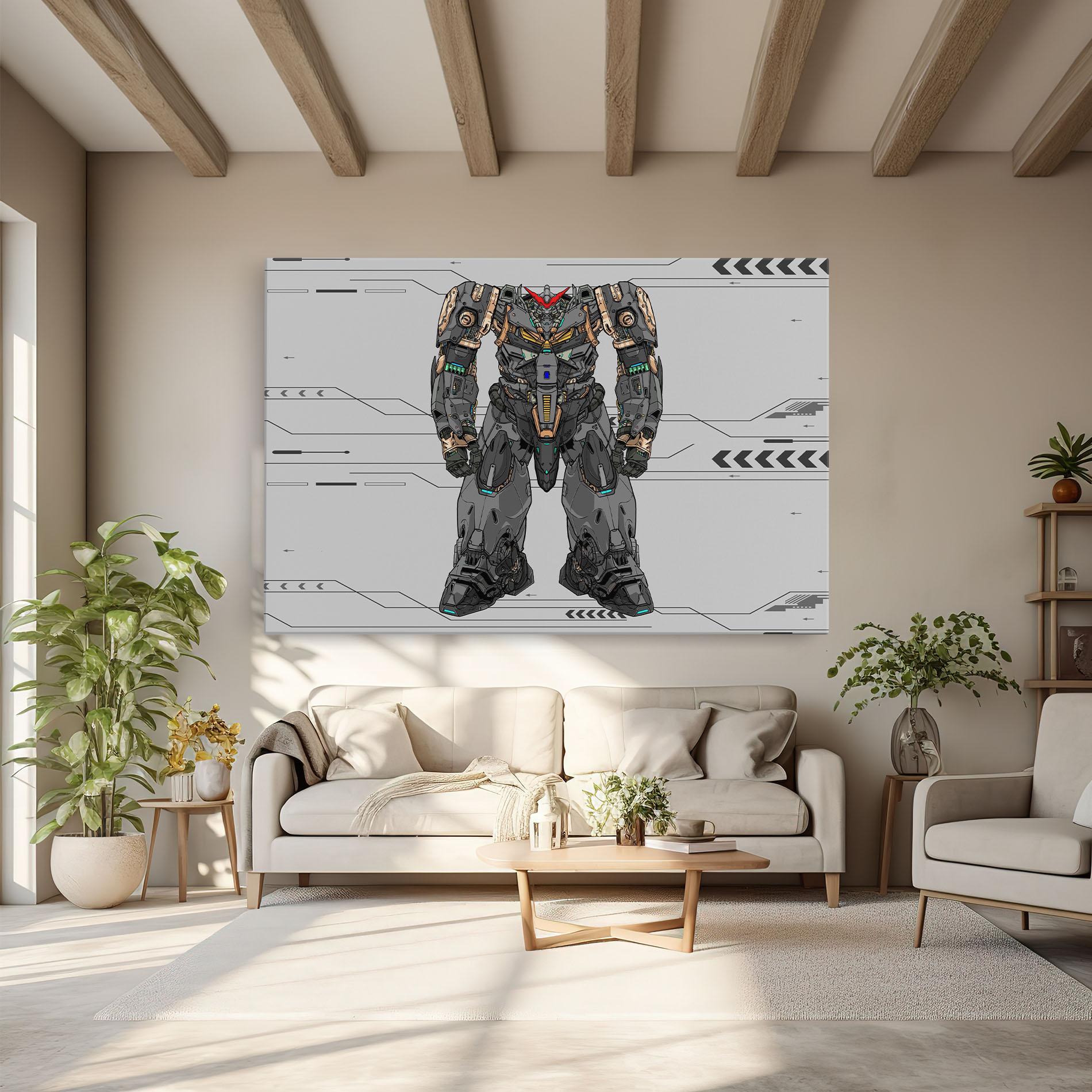 Tablou Canvas Big Grey Robot mockup 6
