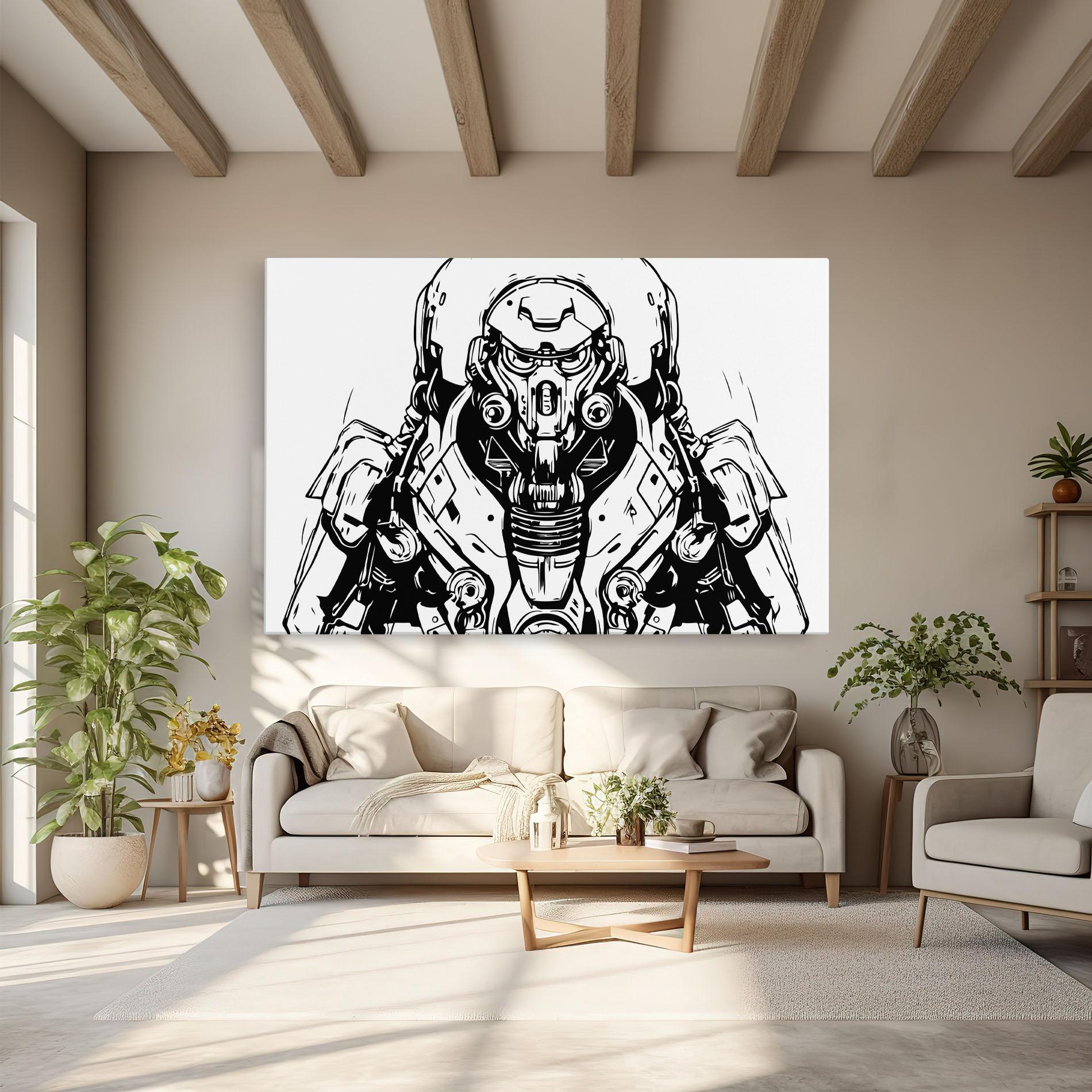 Tablou Canvas Military Robot mockup 6