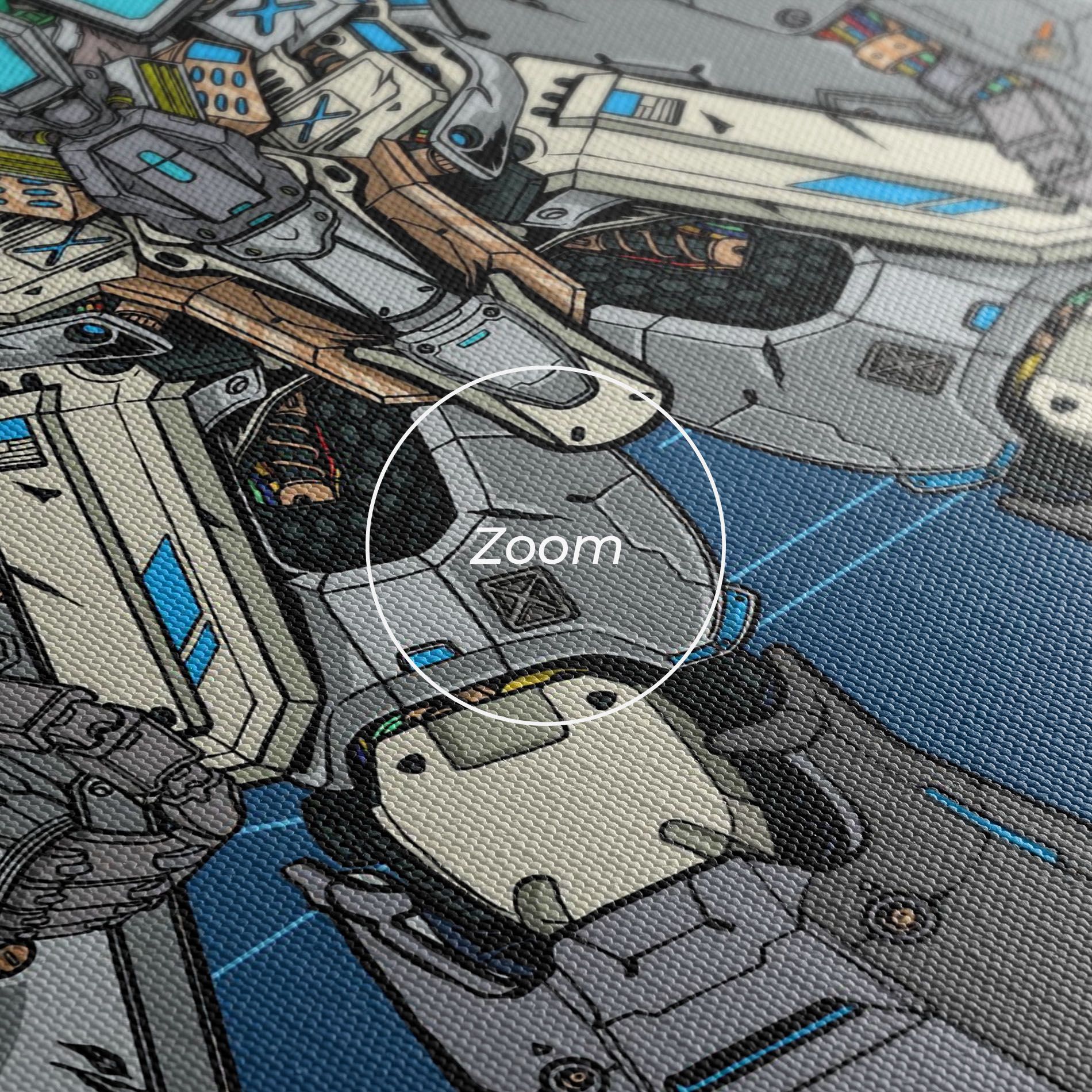 Blue Grey Robot mockup 3