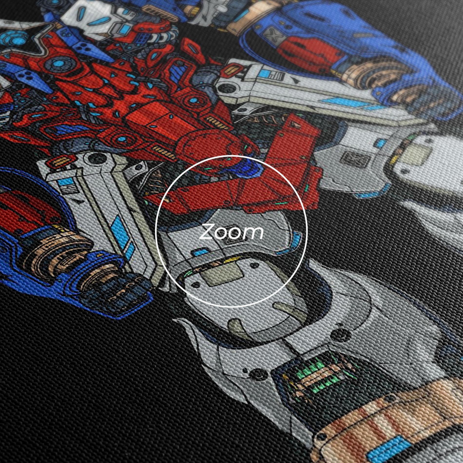 Tablou Canvas Blue Red Robots mockup 3