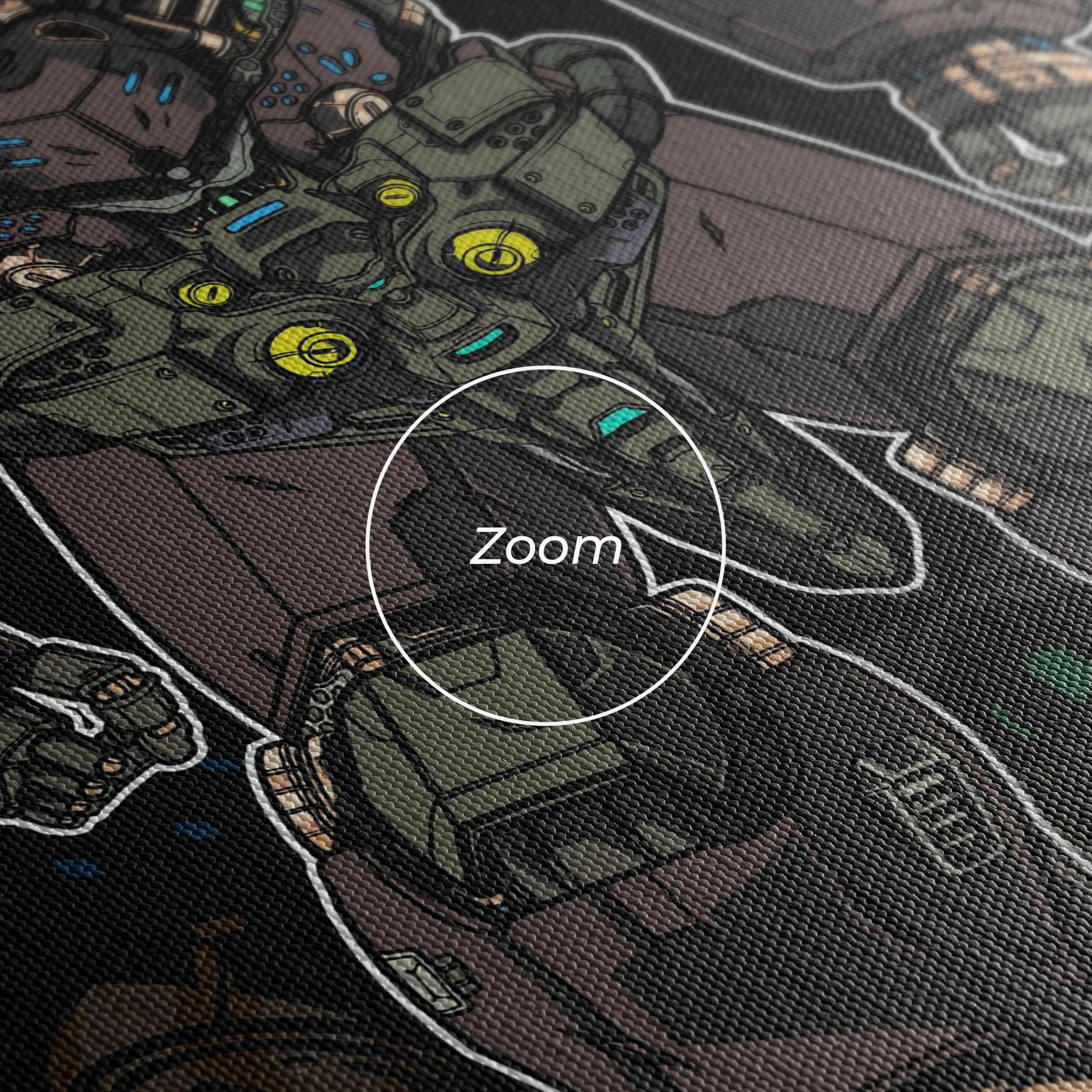 Tablou Canvas Brown Grey Robot mockup 3