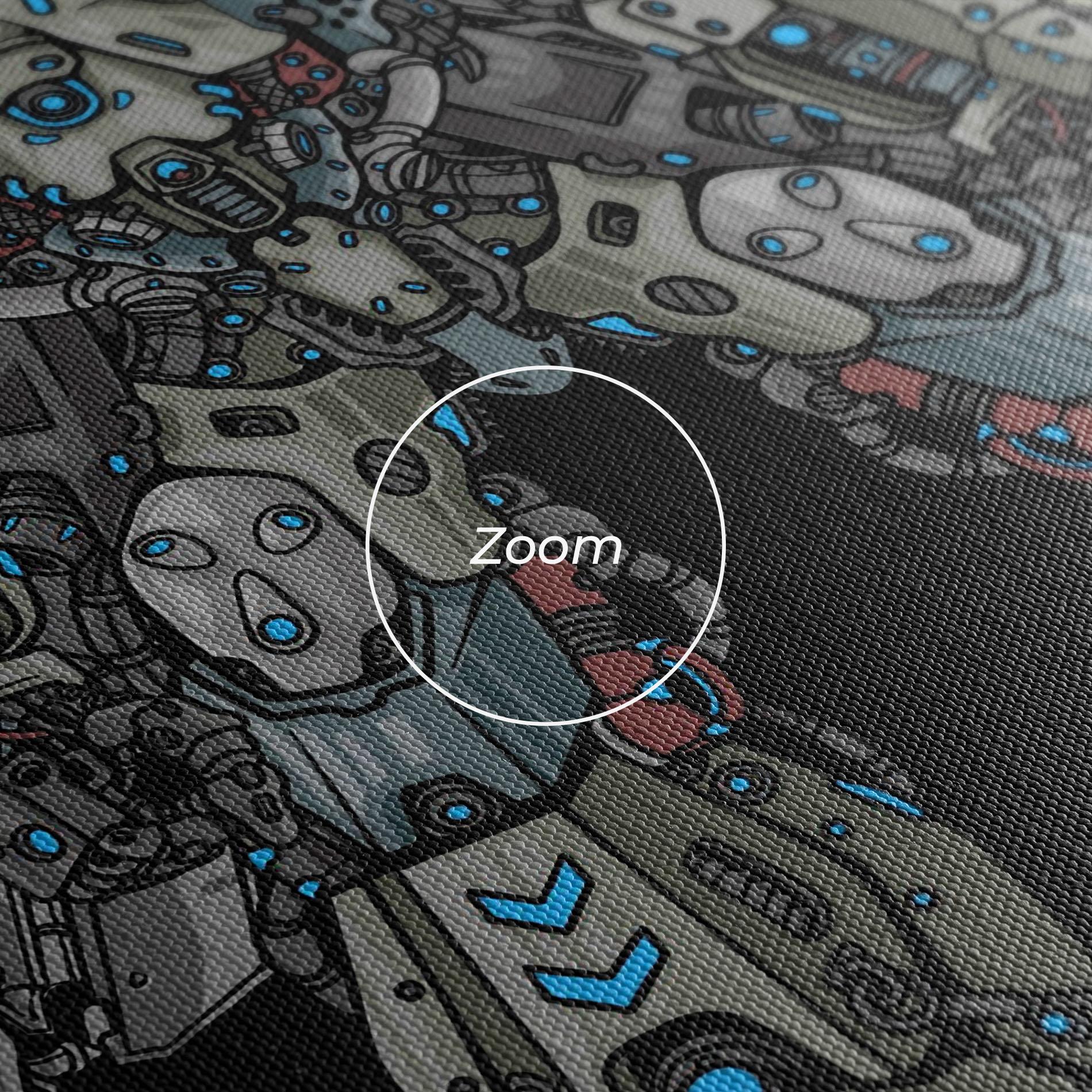 Tablou Canvas Grey Blue Robot mockup 3