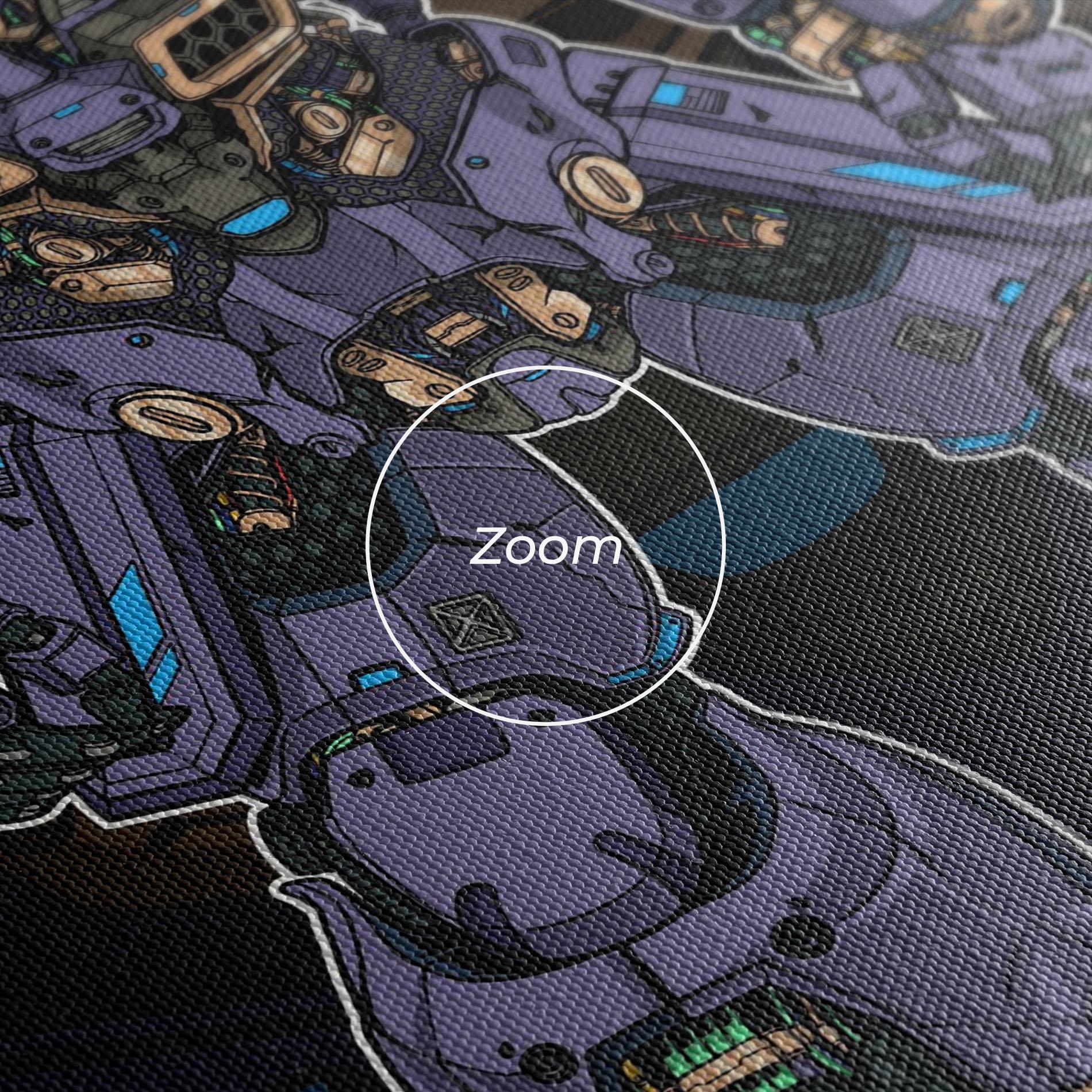 Tablou Canvas Purple Cream Robot mockup 3