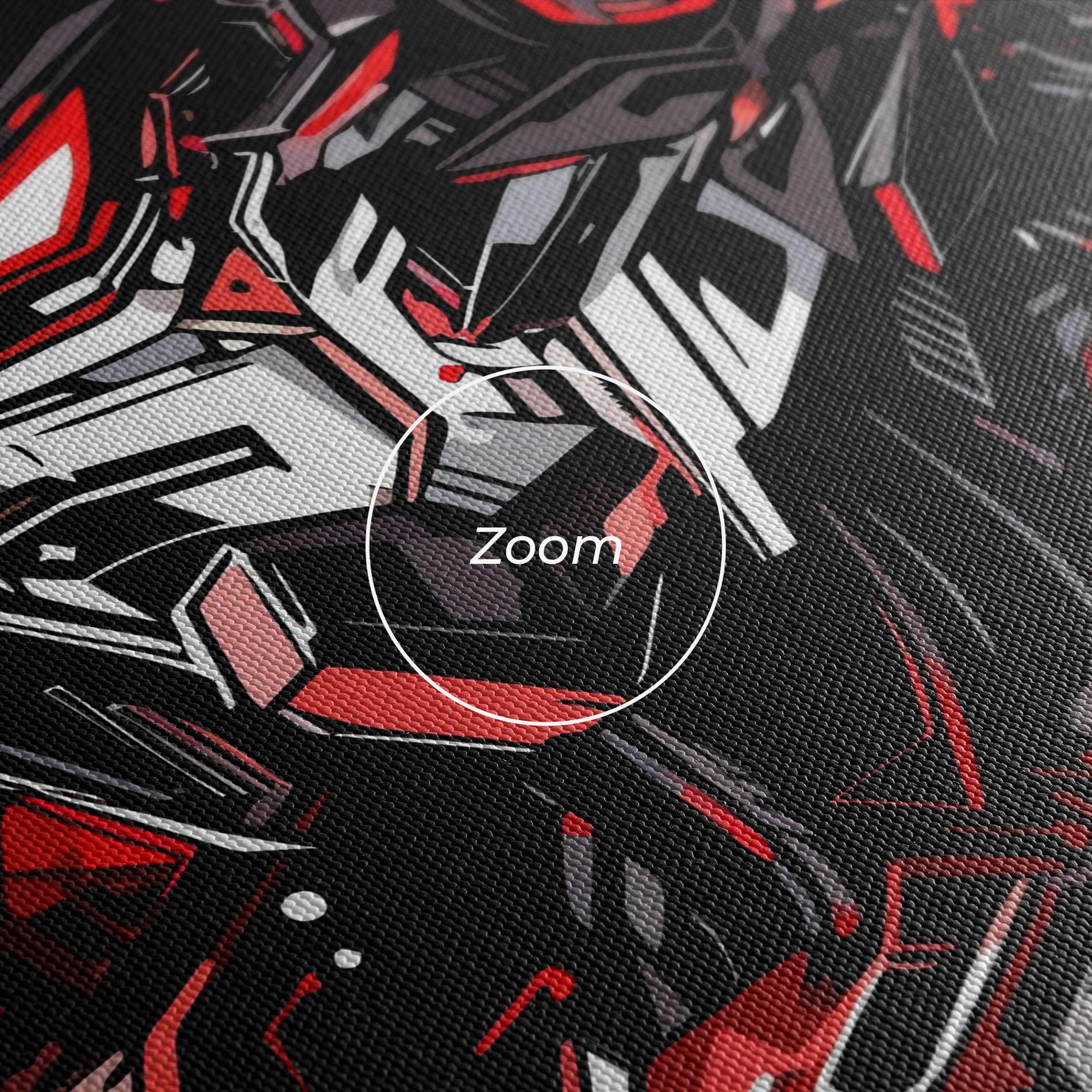 Tablou Canvas Red Grey Robot mockup 3