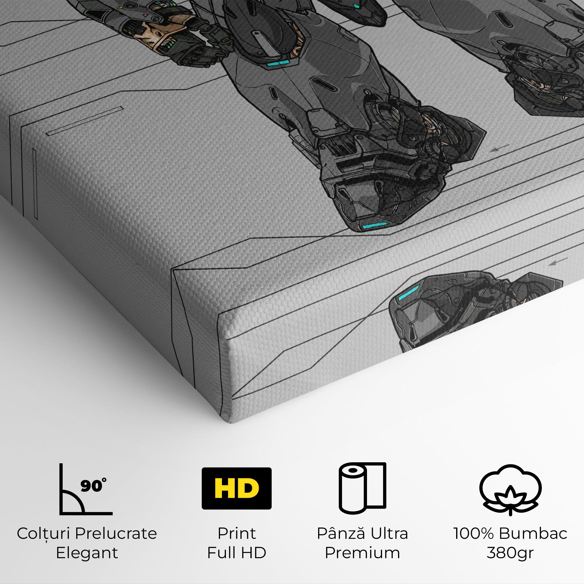 Tablou Canvas Big Grey Robot mockup 4