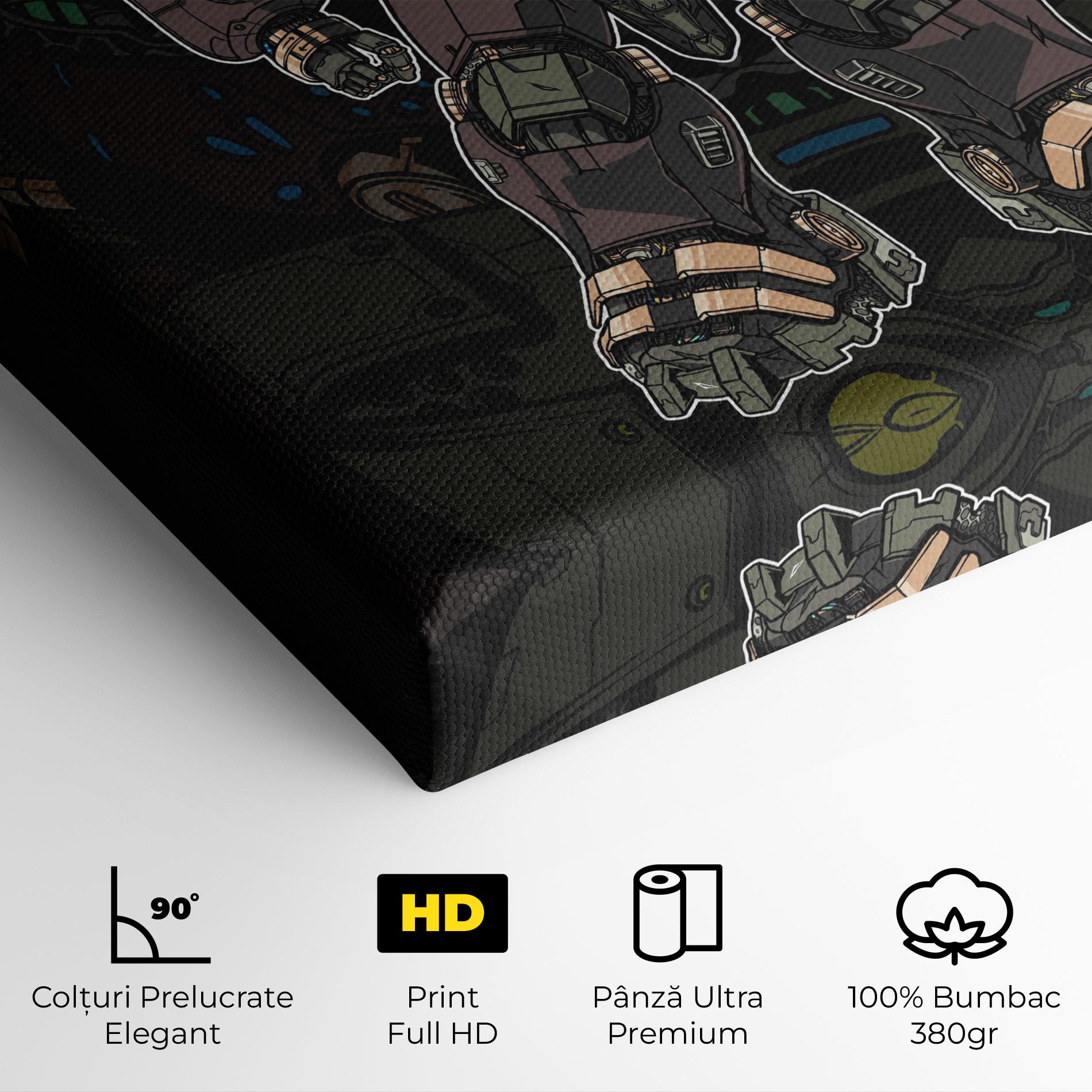 Tablou Canvas Brown Grey Robot mockup 4