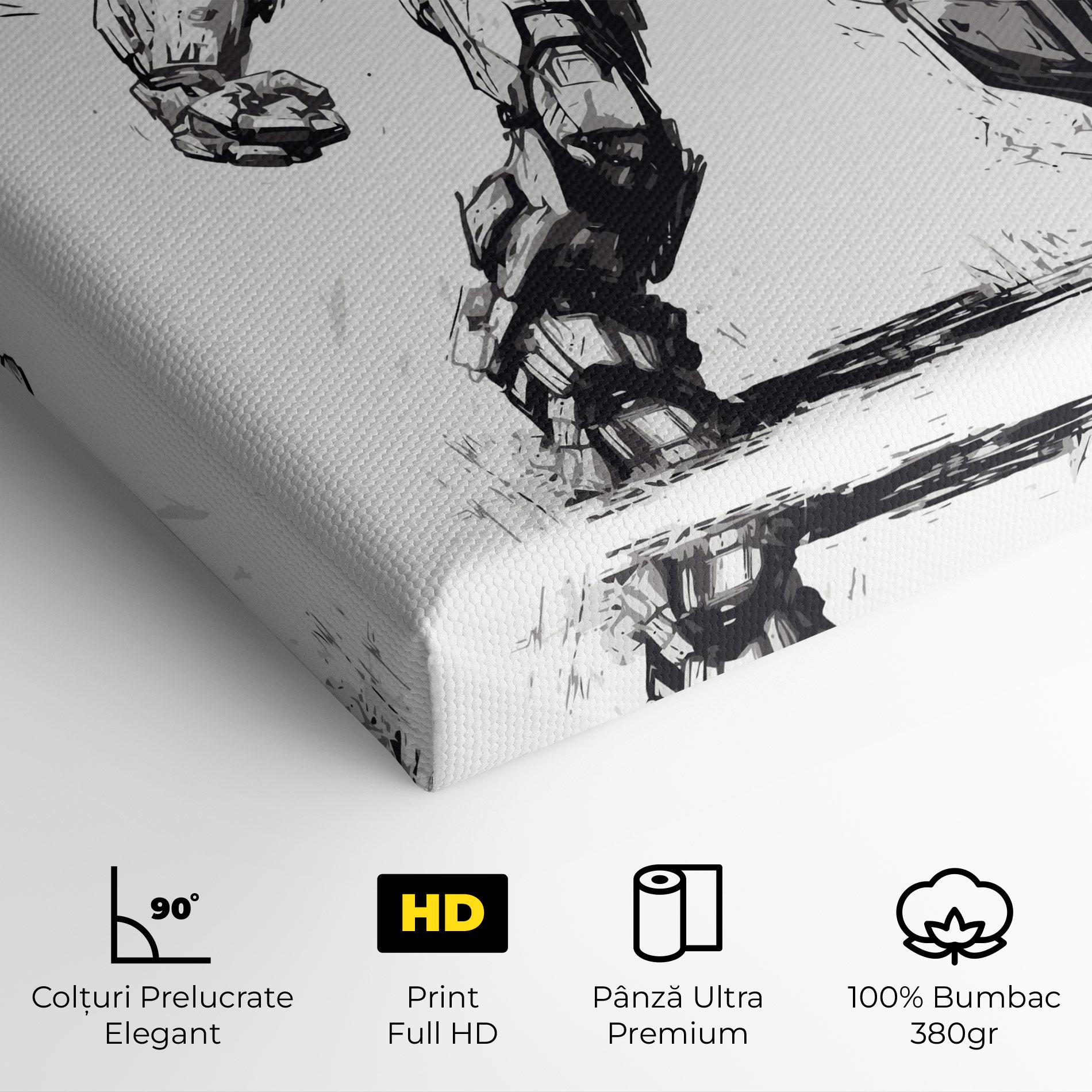 Tablou Canvas Grey White Robot mockup 4
