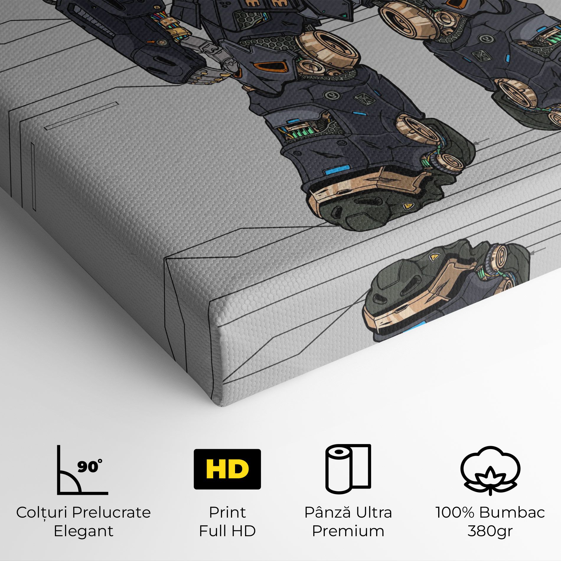 Grey Yelloy Robot mockup 4