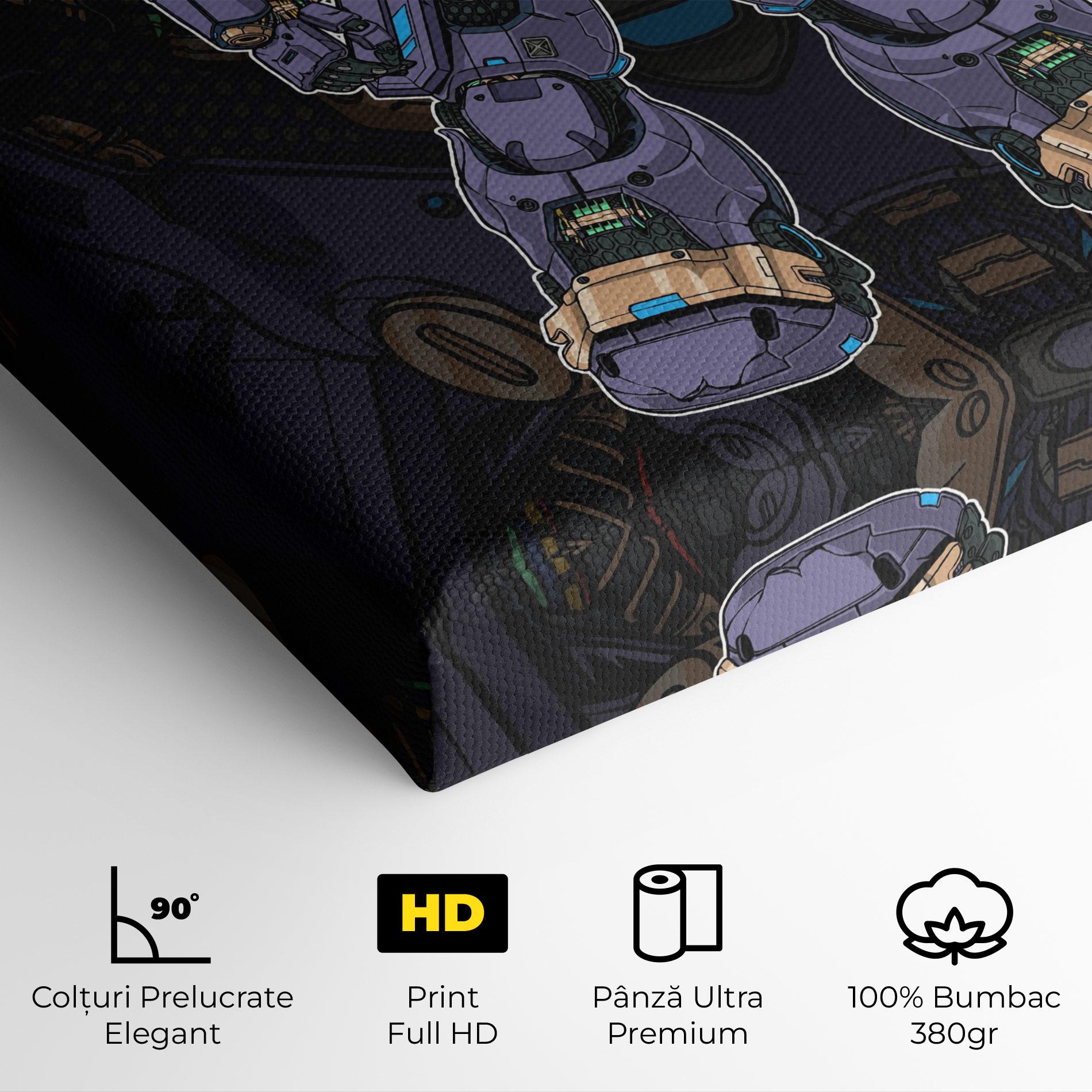 Tablou Canvas Purple Cream Robot mockup 4