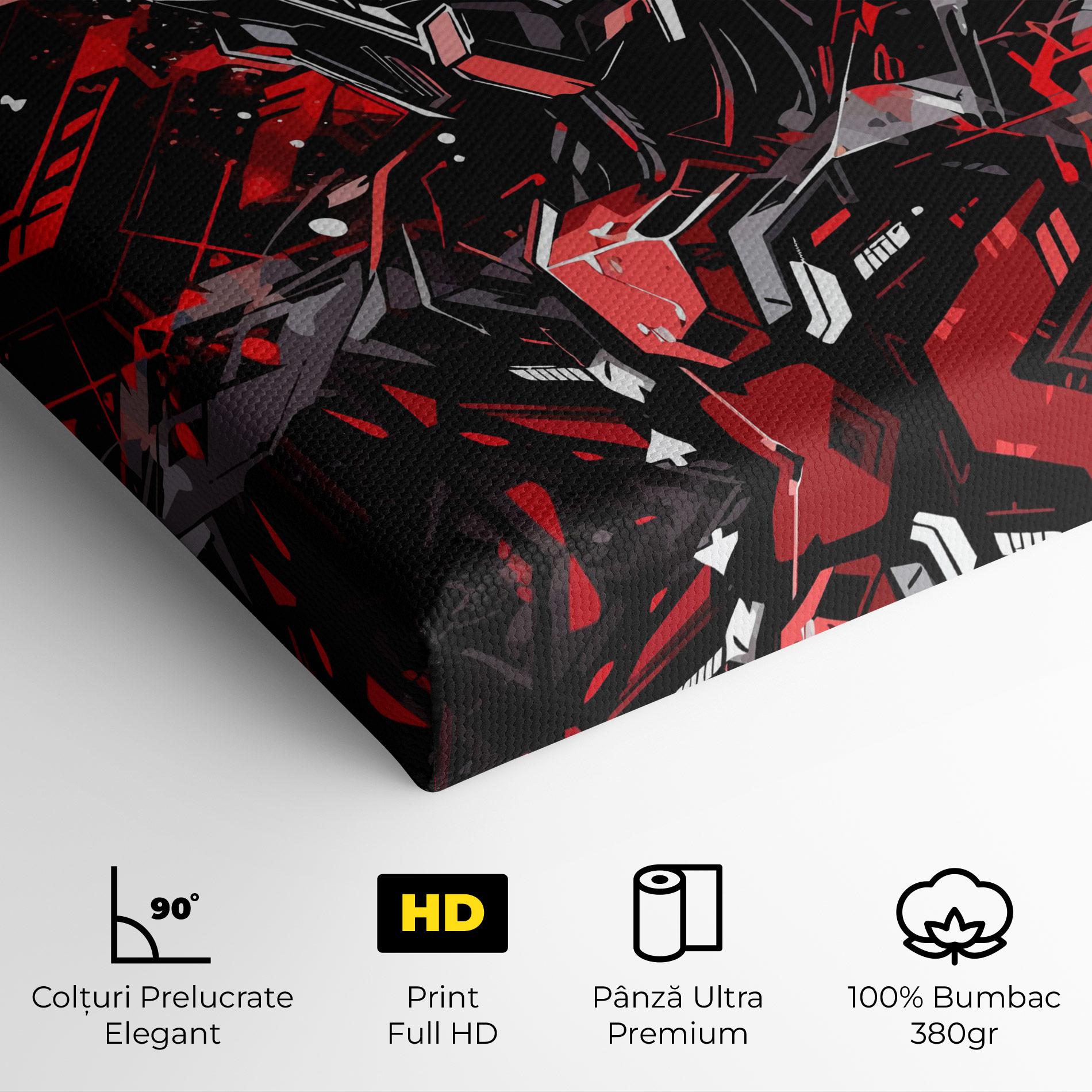 Tablou Canvas Red Grey Robot mockup 4