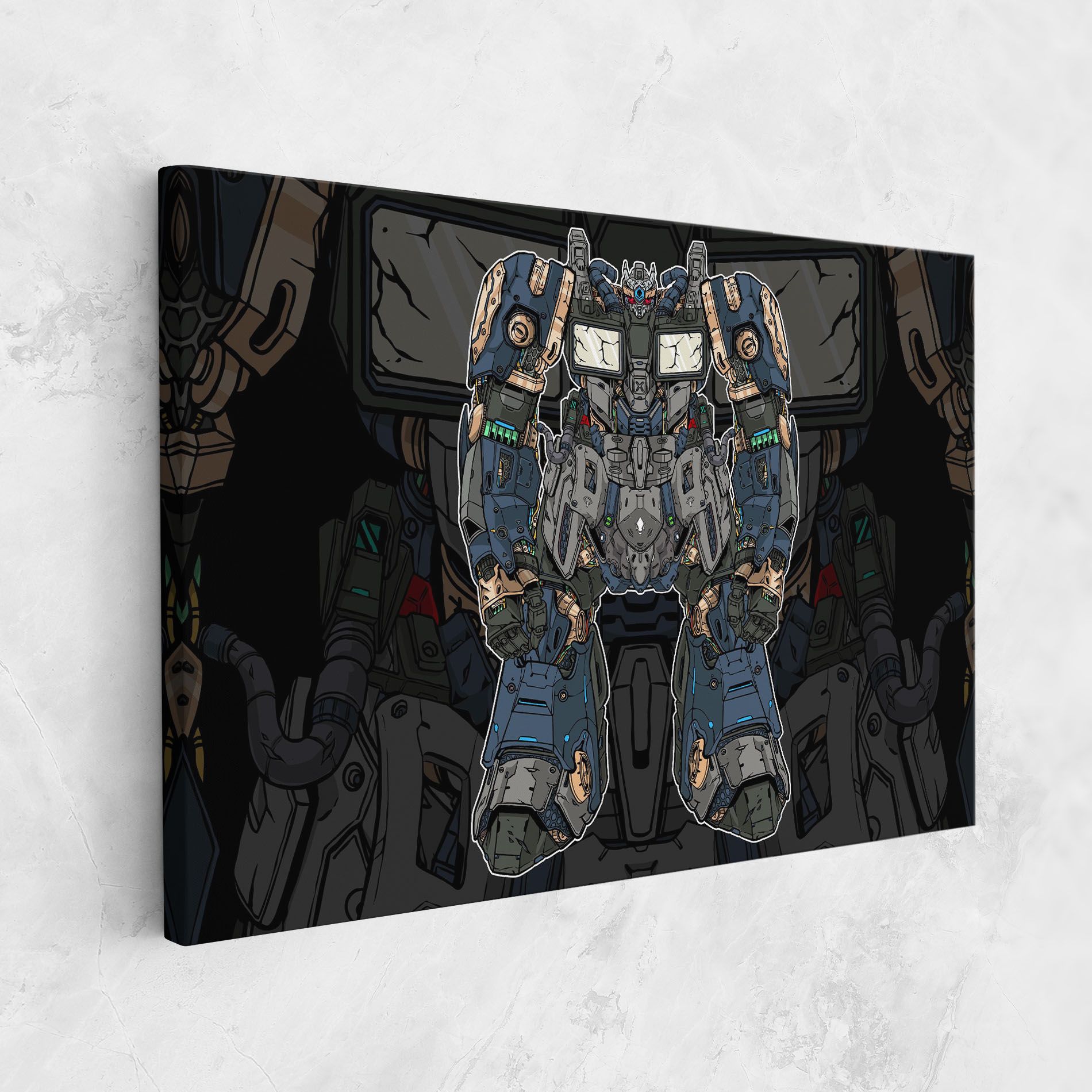 Blue Green Robot mockup 1
