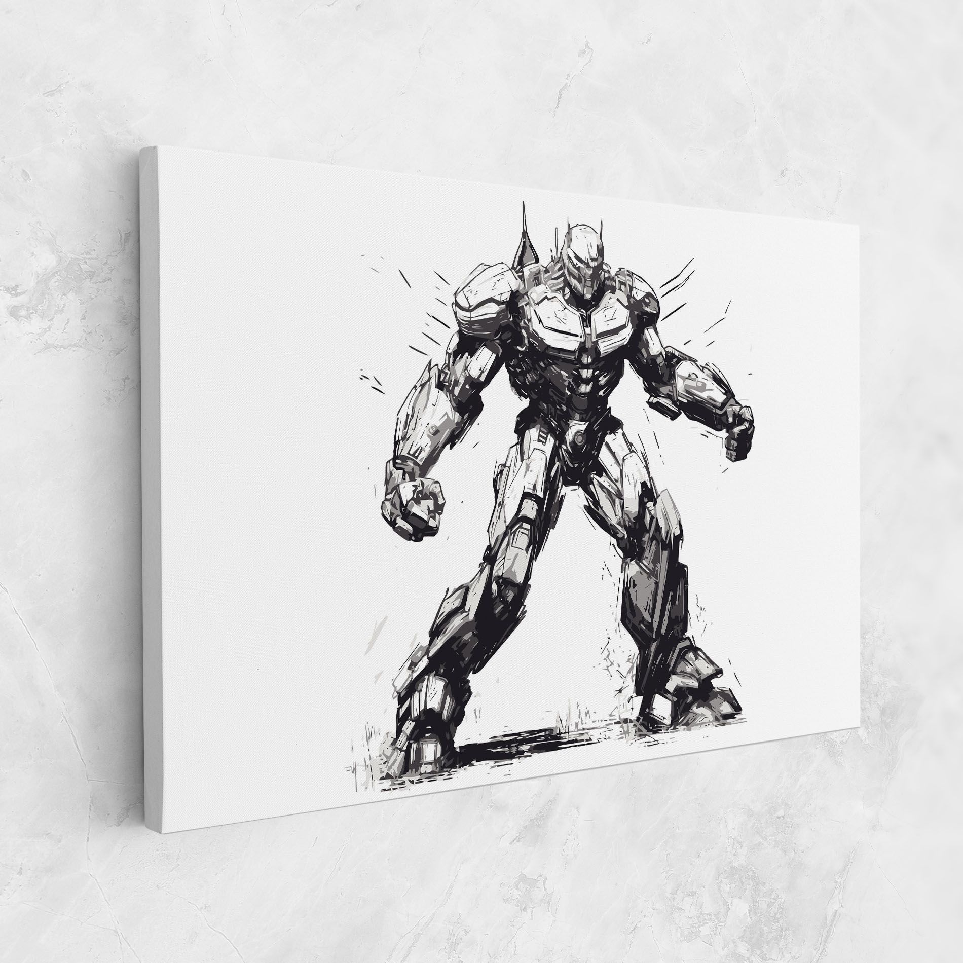 Grey White Robot mockup 1