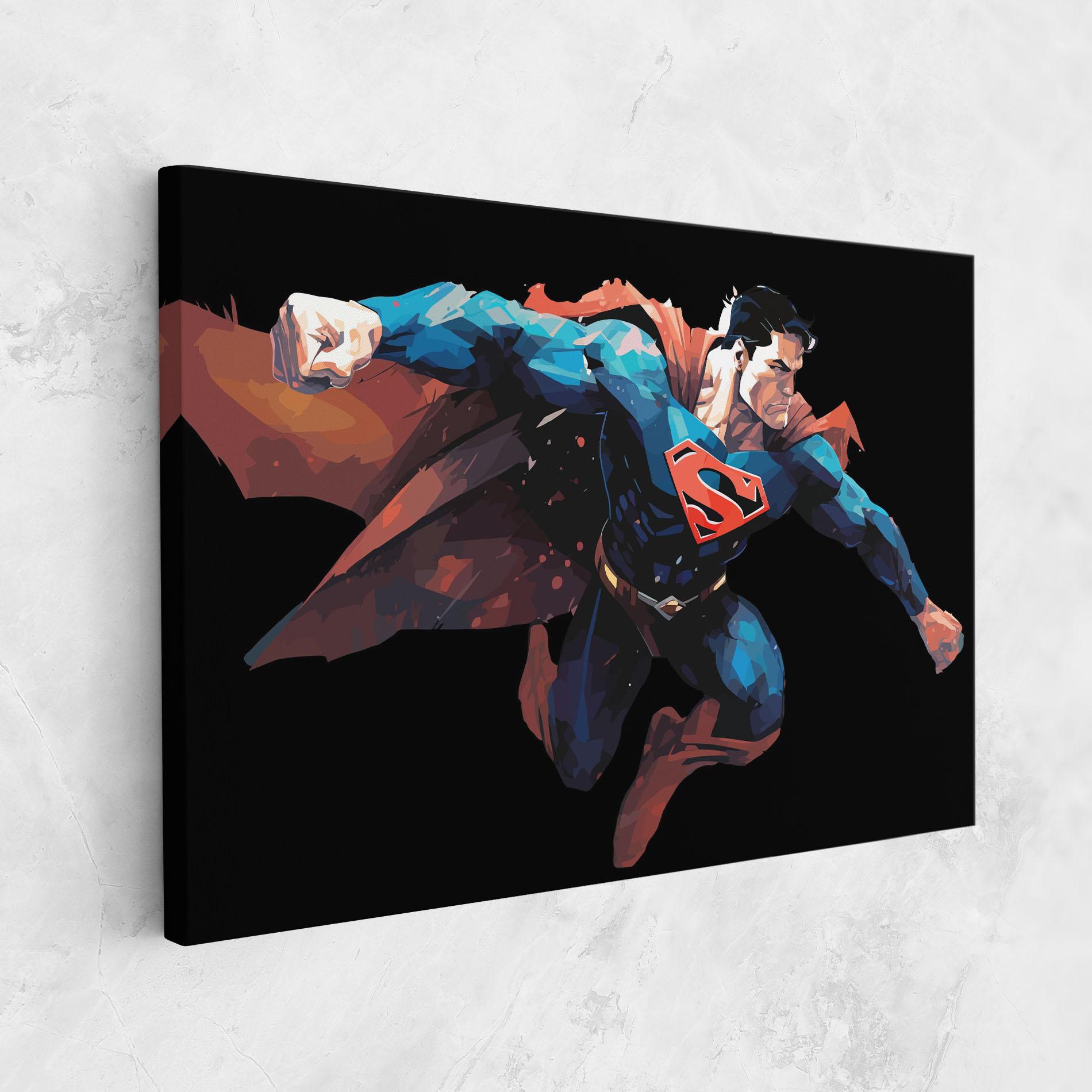 Tablou Canvas Superman Jump mockup 1