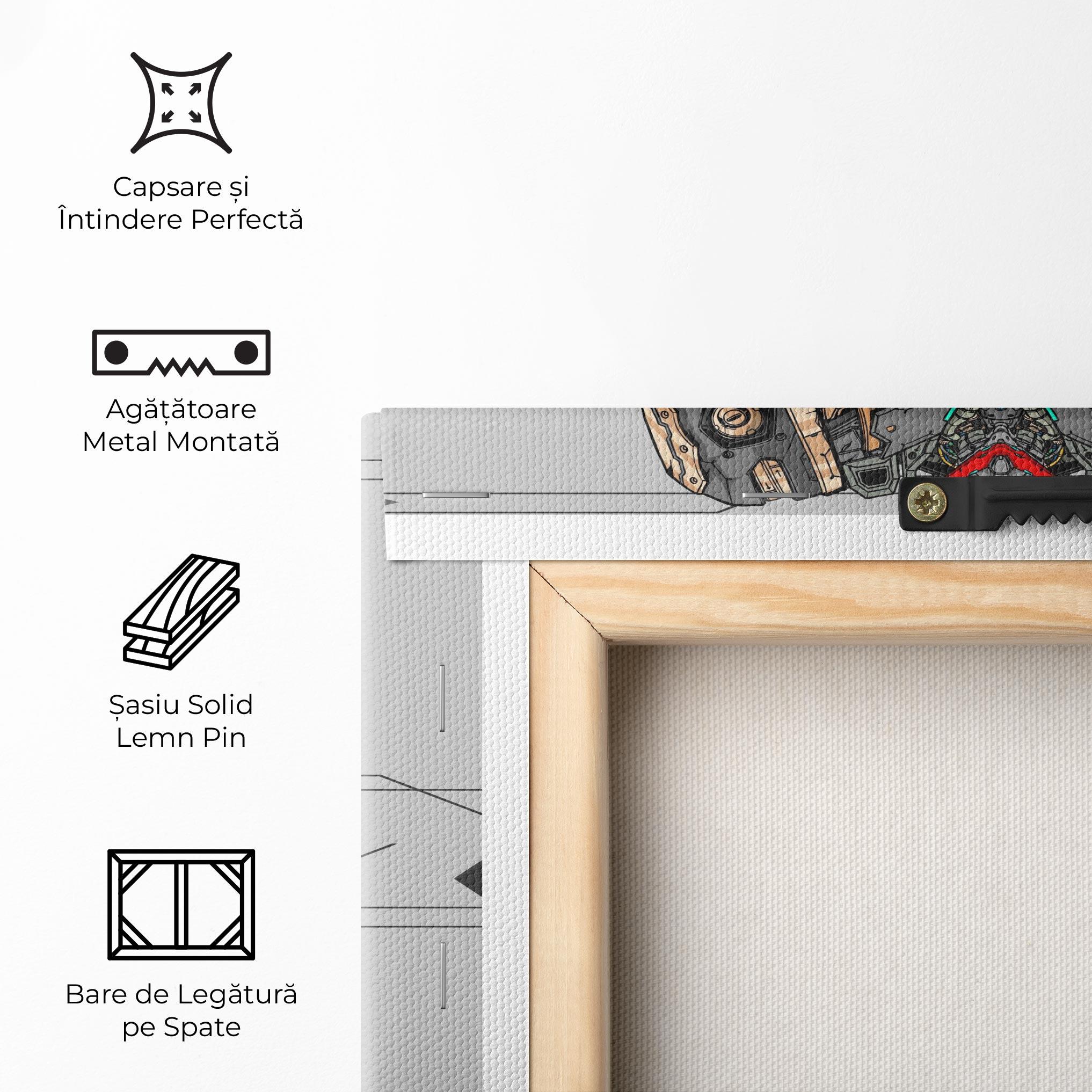 Tablou Canvas Big Grey Robot mockup 5