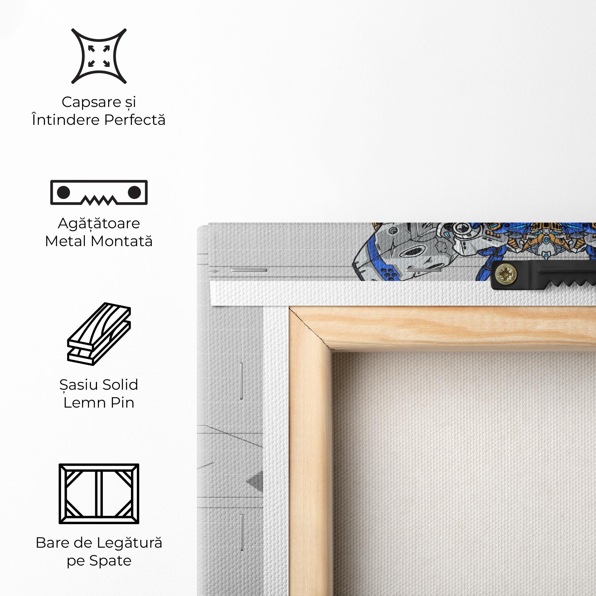 Tablou Canvas Blue Yellow Robot mockup 5