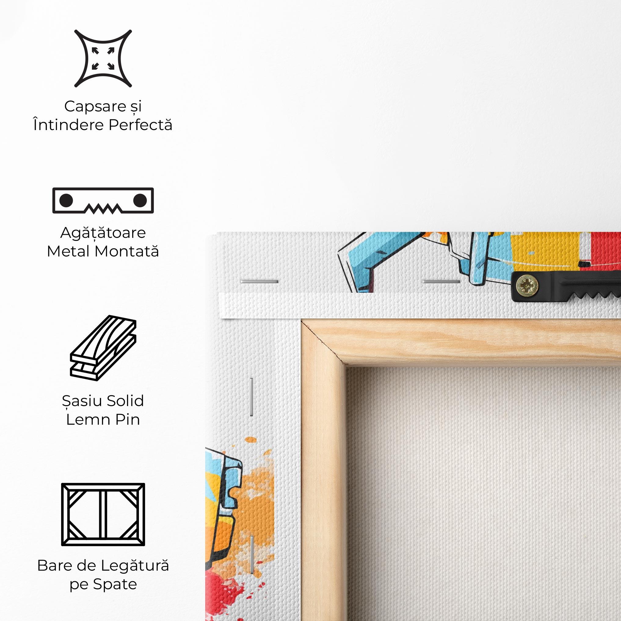 Tablou Canvas Colorful Robot mockup 5