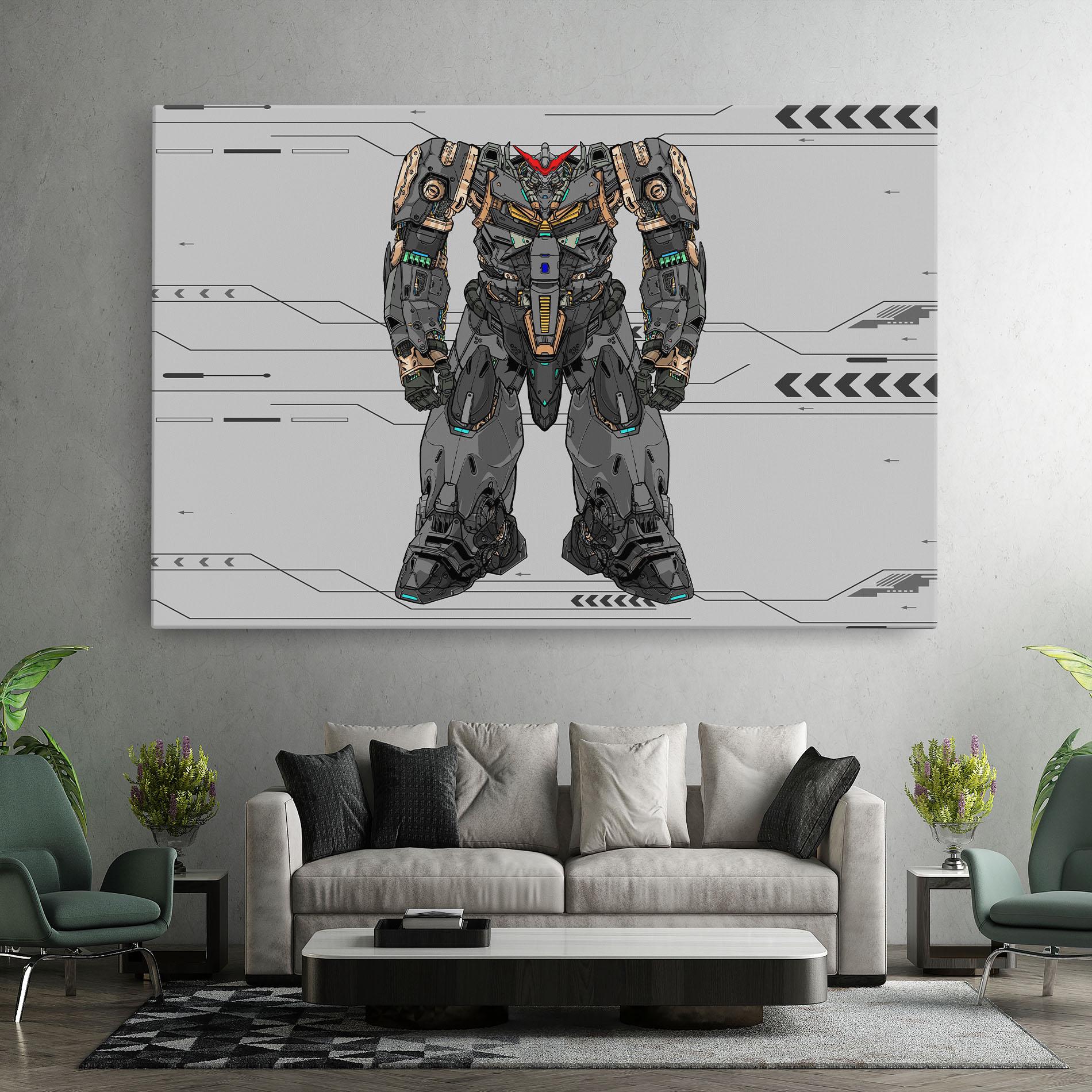 Tablou Canvas Big Grey Robot mockup 7