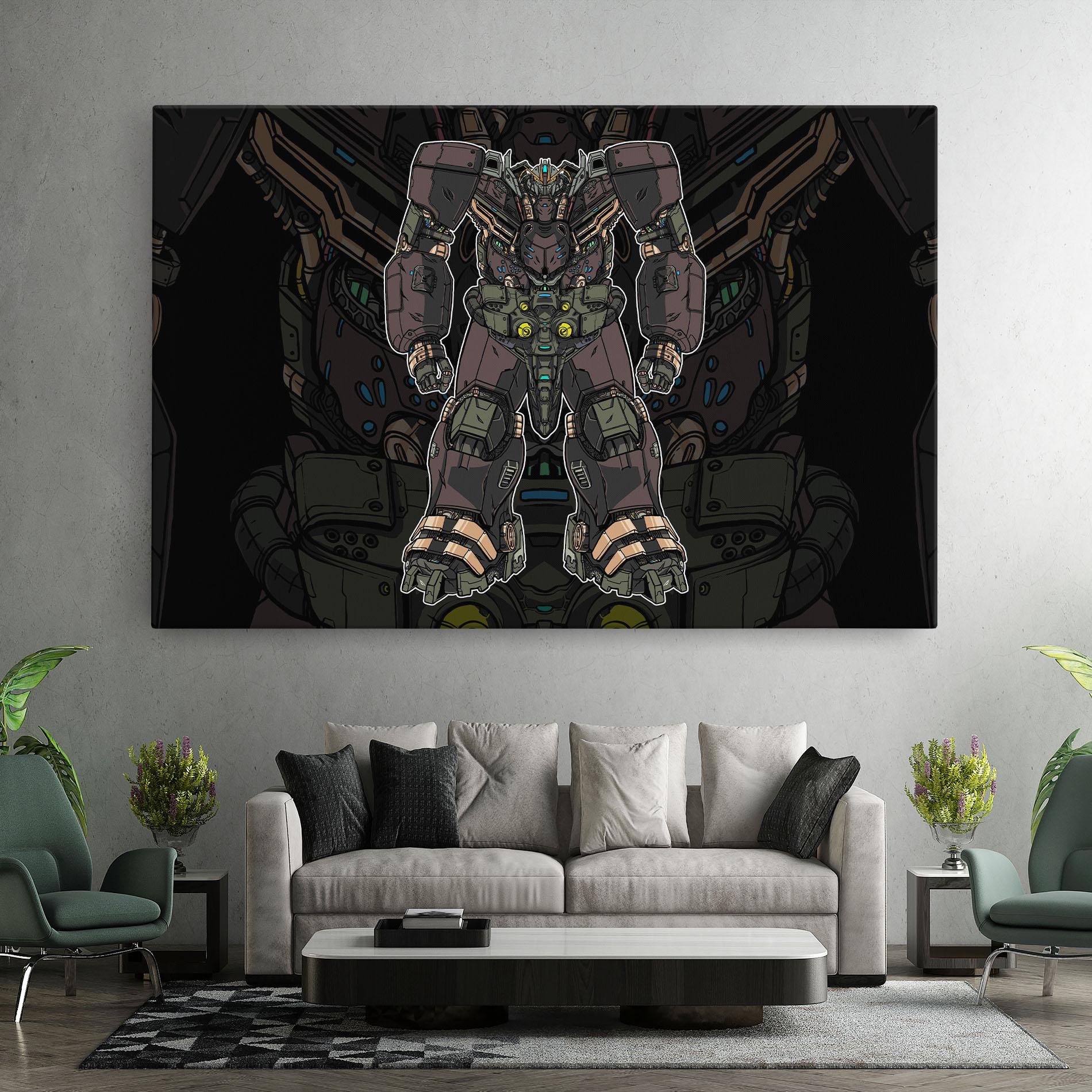 Tablou Canvas Brown Grey Robot mockup 7