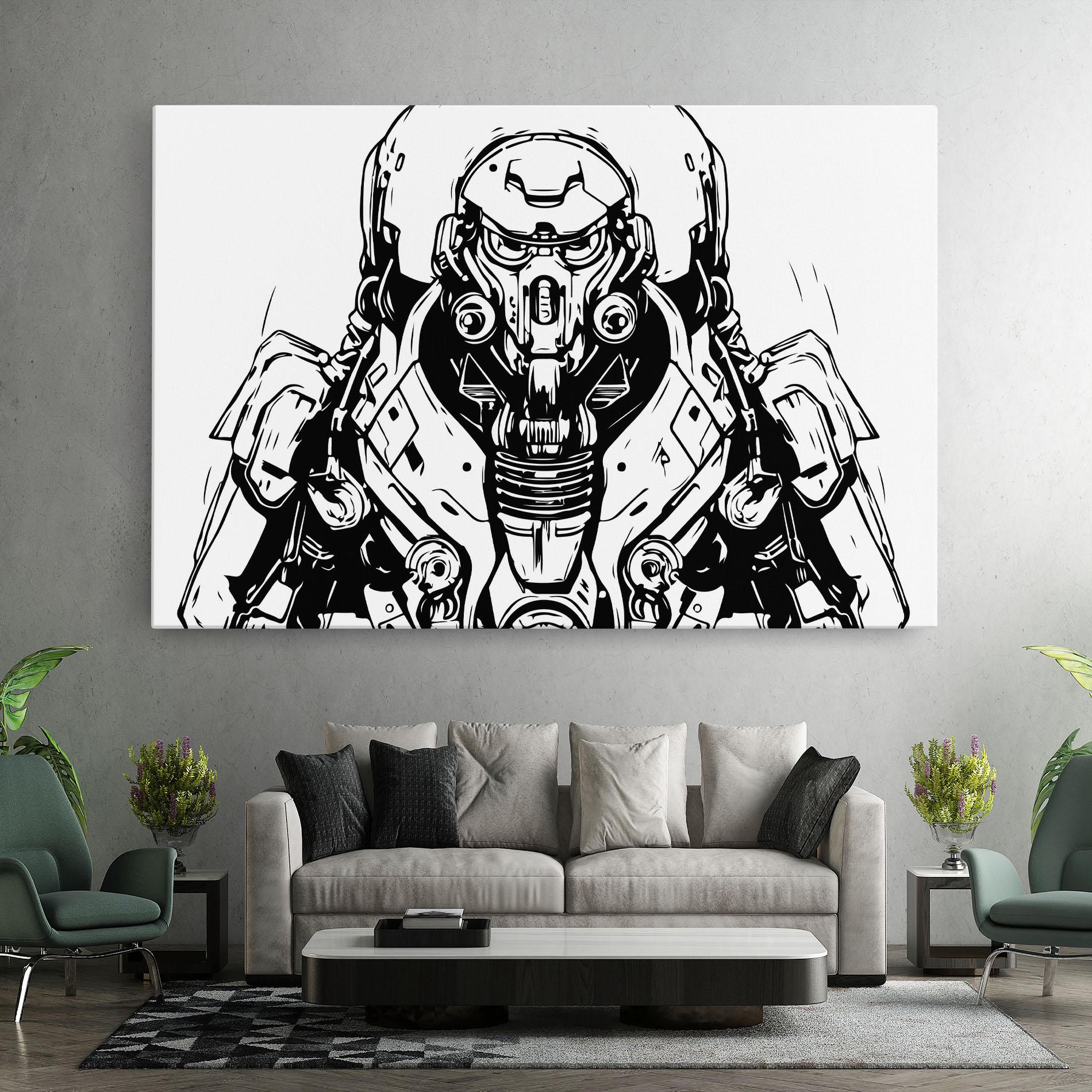 Tablou Canvas Military Robot mockup 7