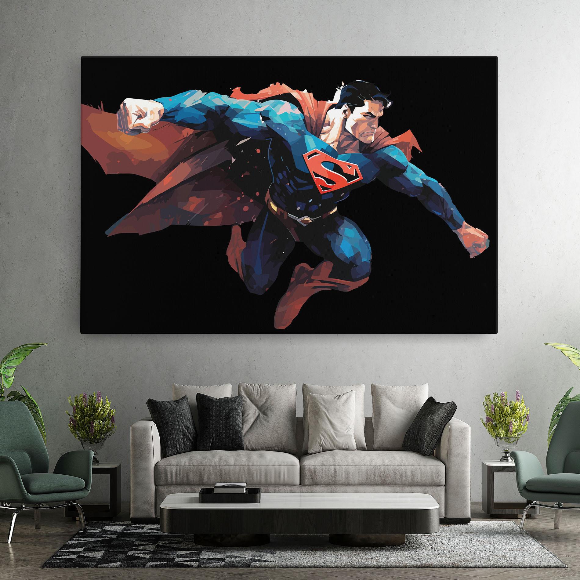 Tablou Canvas Superman Jump mockup 7