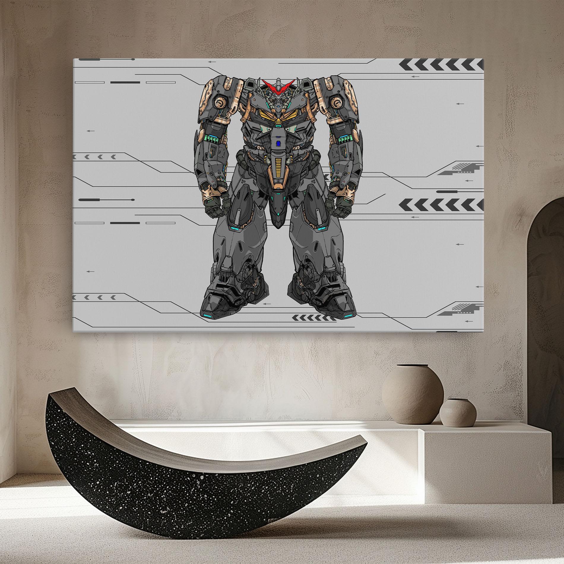 Tablou Canvas Big Grey Robot mockup 8