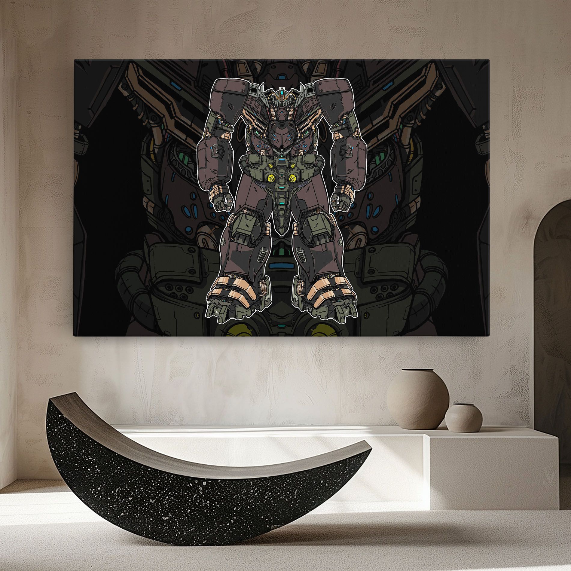 Brown Grey Robot mockup 8
