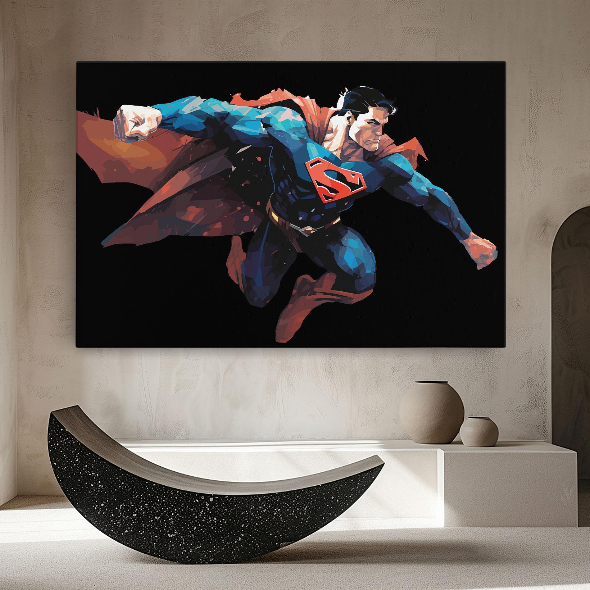 Tablou Canvas Superman Jump mockup 8