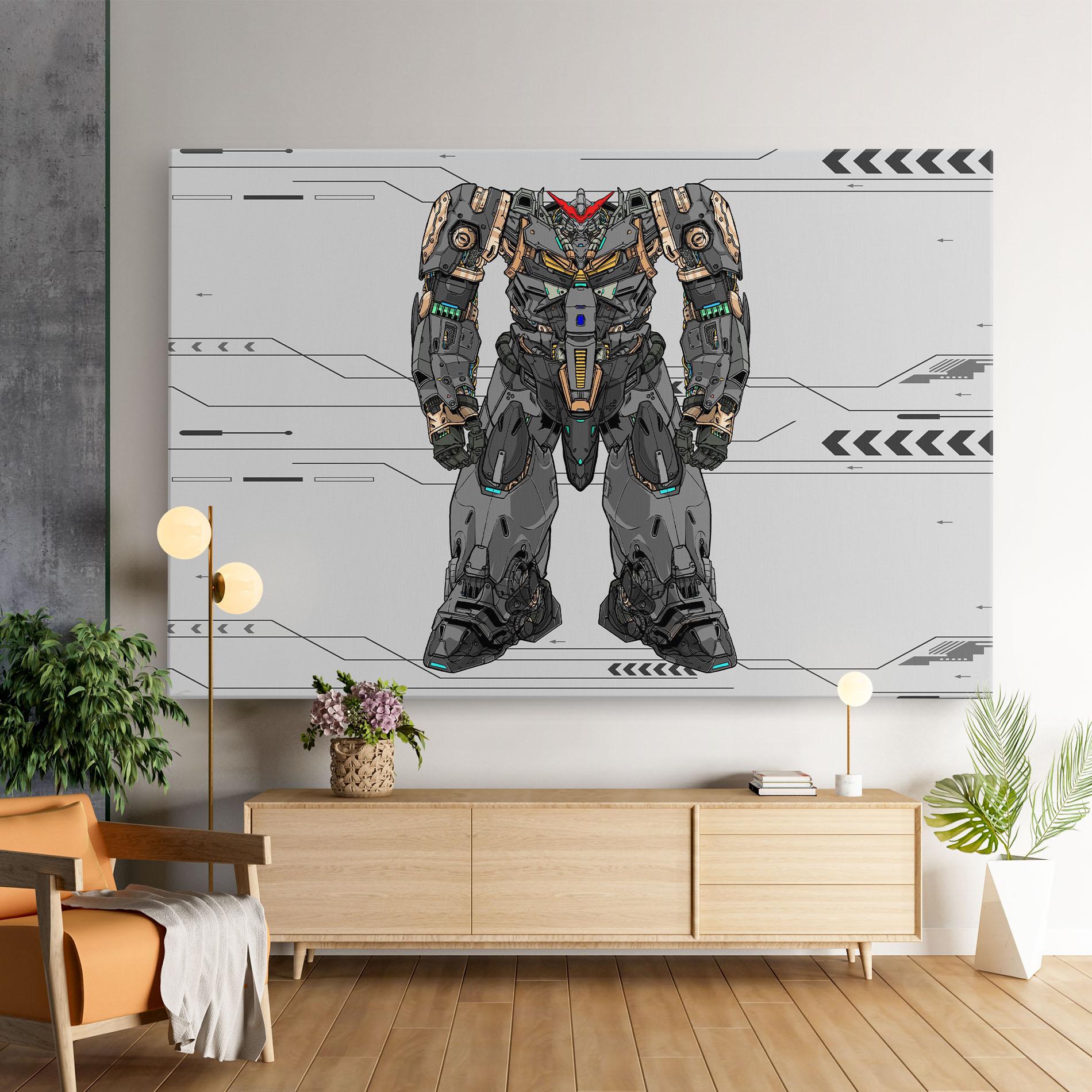 Tablou Canvas Big Grey Robot mockup 9