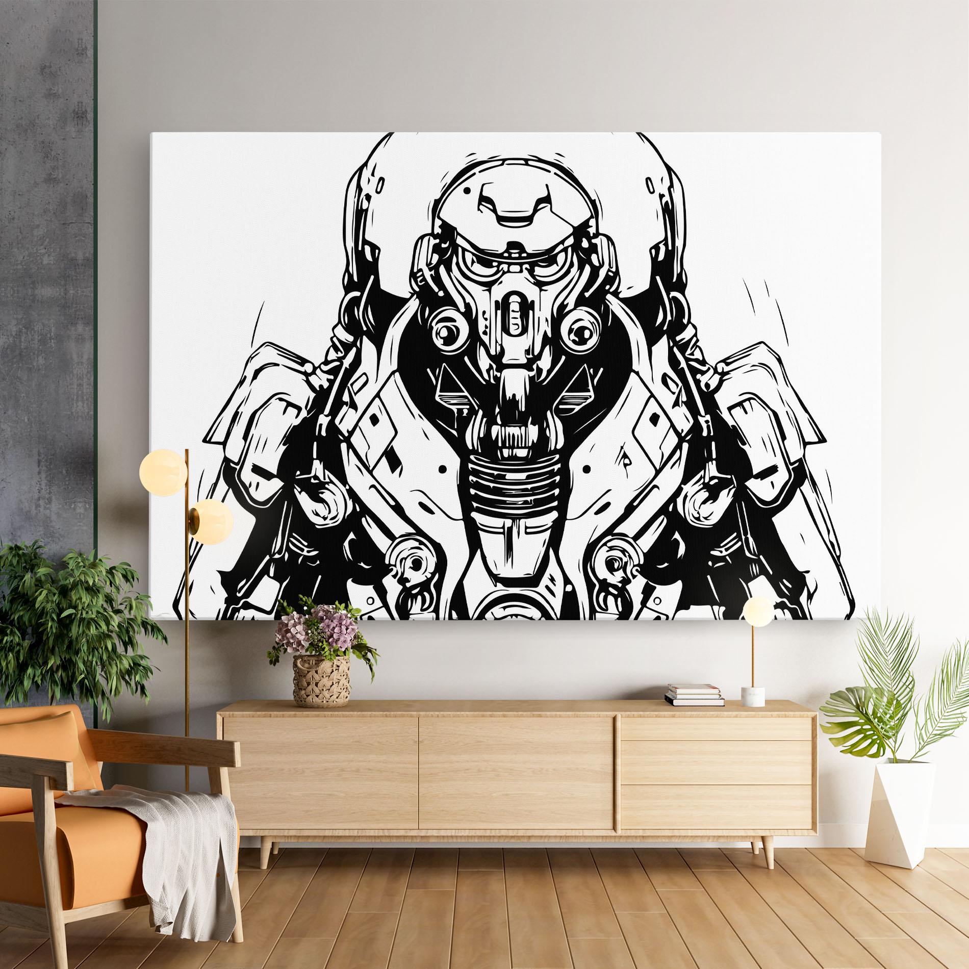 Tablou Canvas Military Robot mockup 9