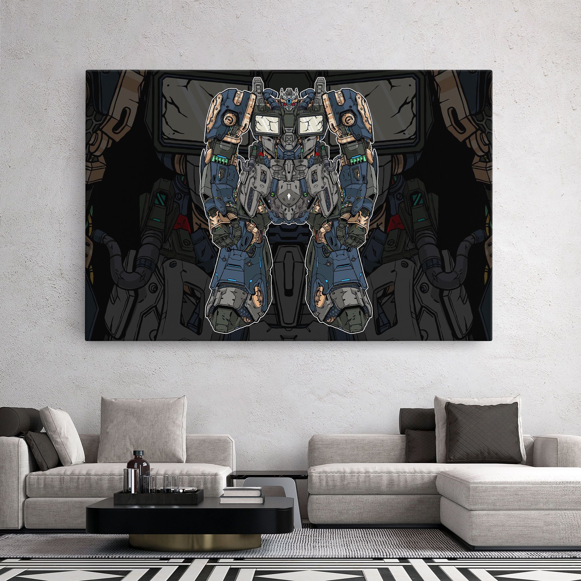 Blue Green Robot mockup 2