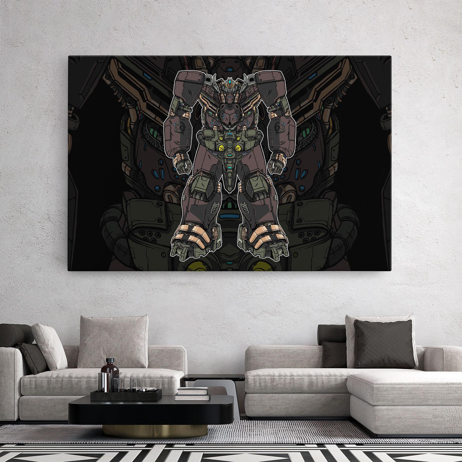 Tablou Canvas Brown Grey Robot mockup 2