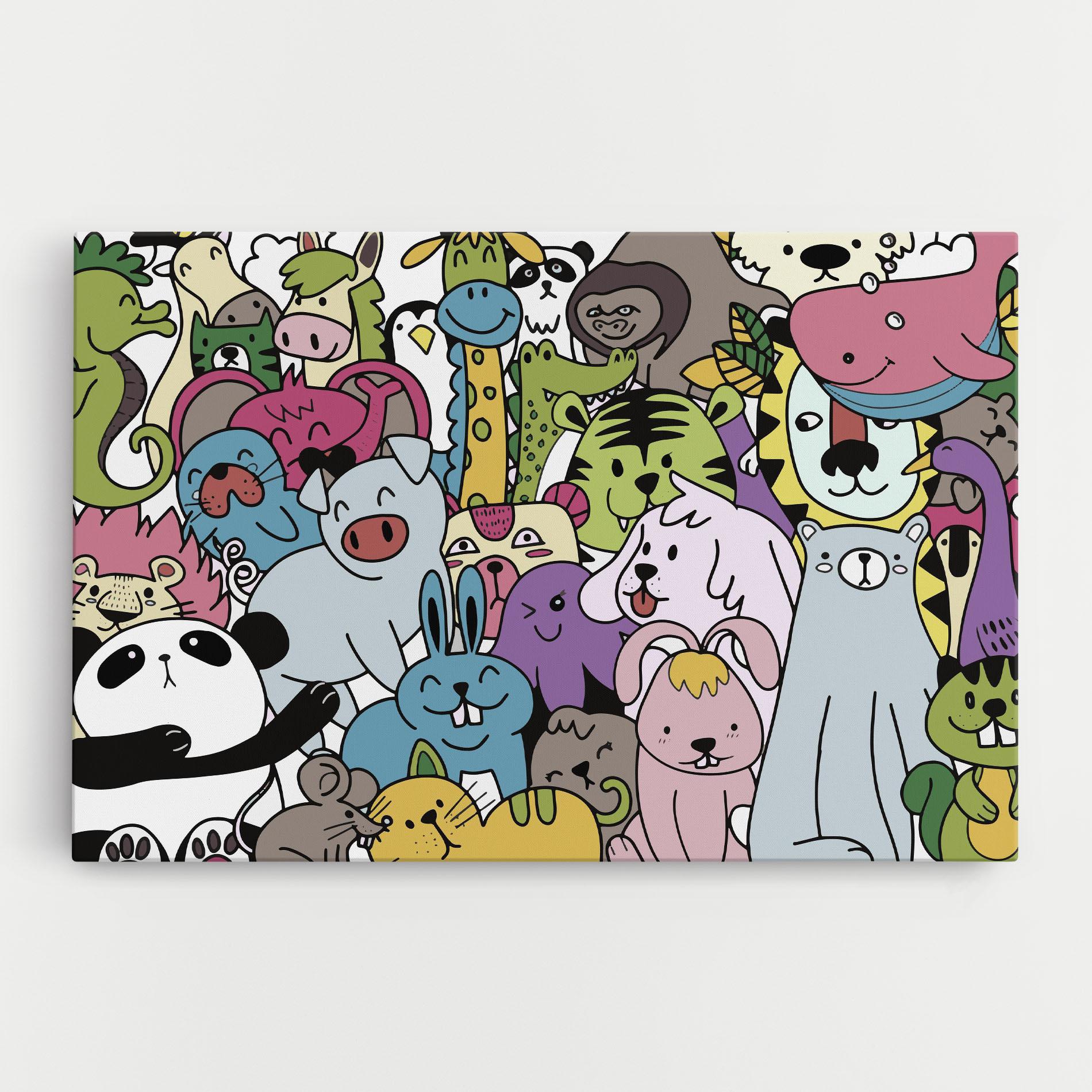 Tablou Canvas Animals Cartoon mockup 0