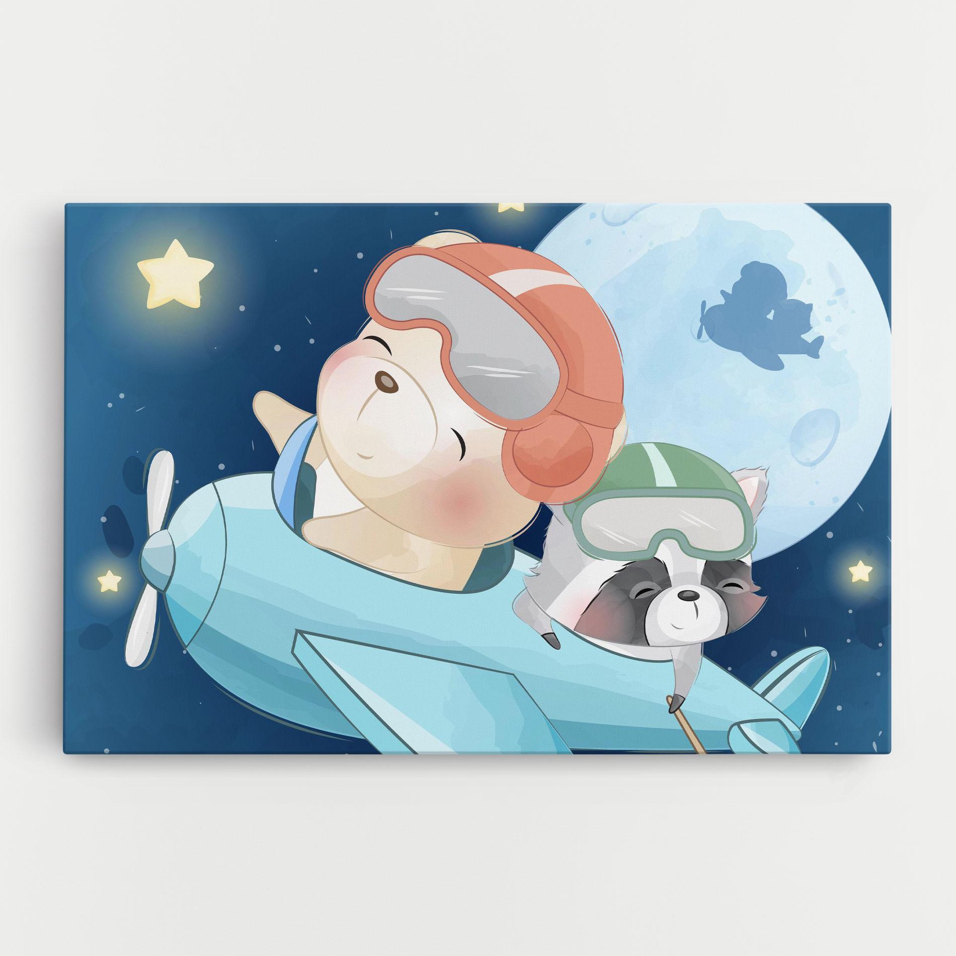 Tablou Canvas Bear Flying Star mockup 0