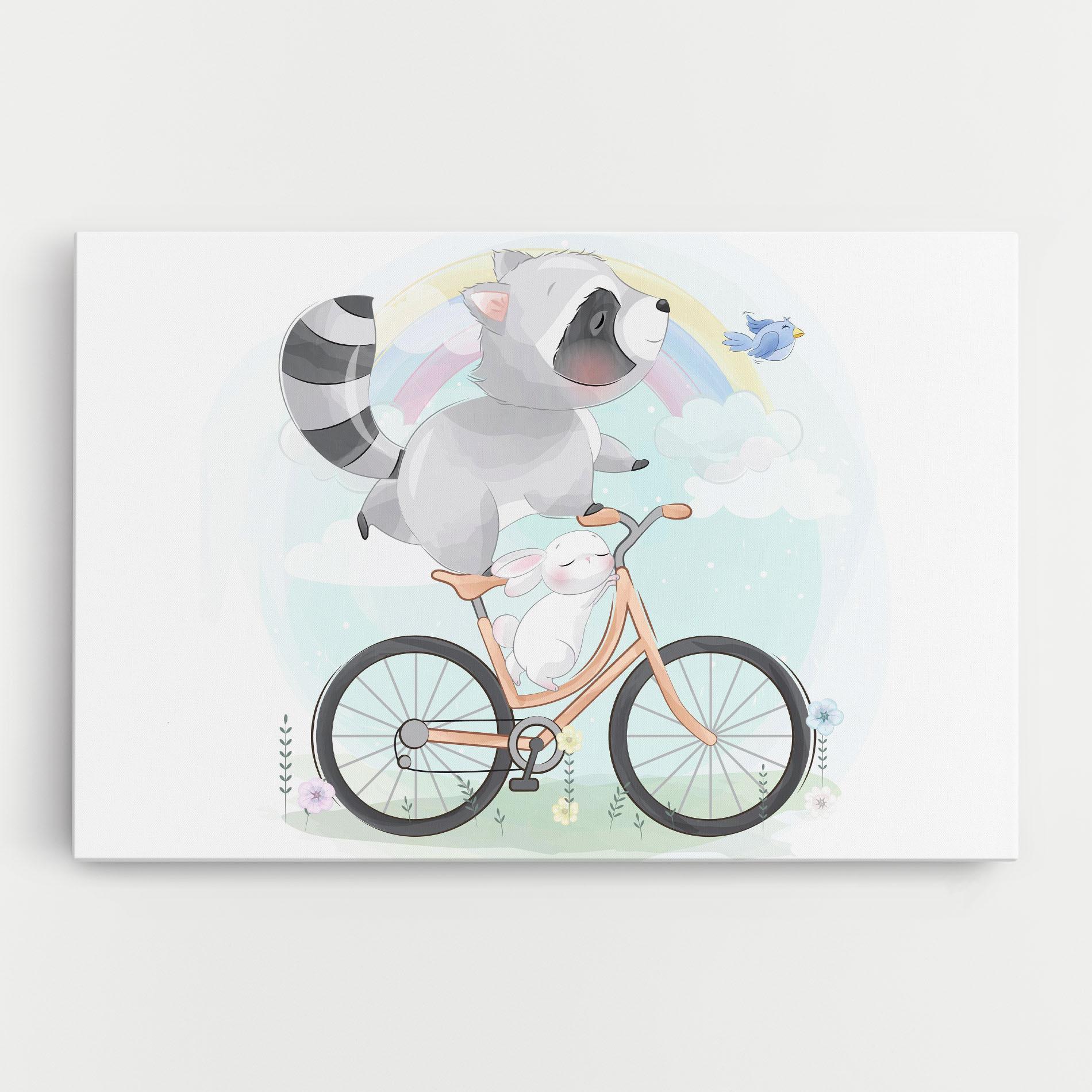Tablou Canvas Bike Ride Animal mockup 0