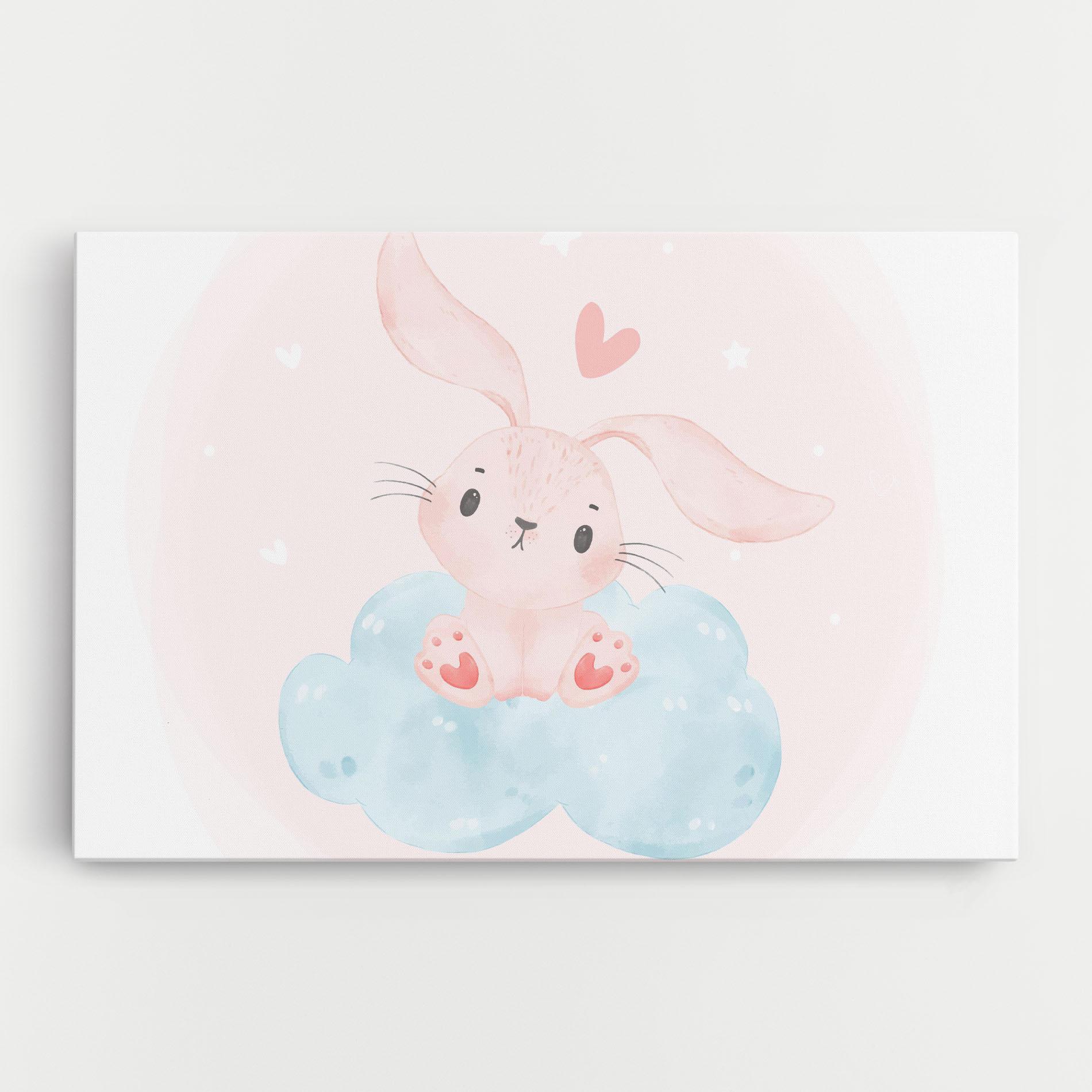 Tablou Canvas Cloud Pink Bunny mockup 0