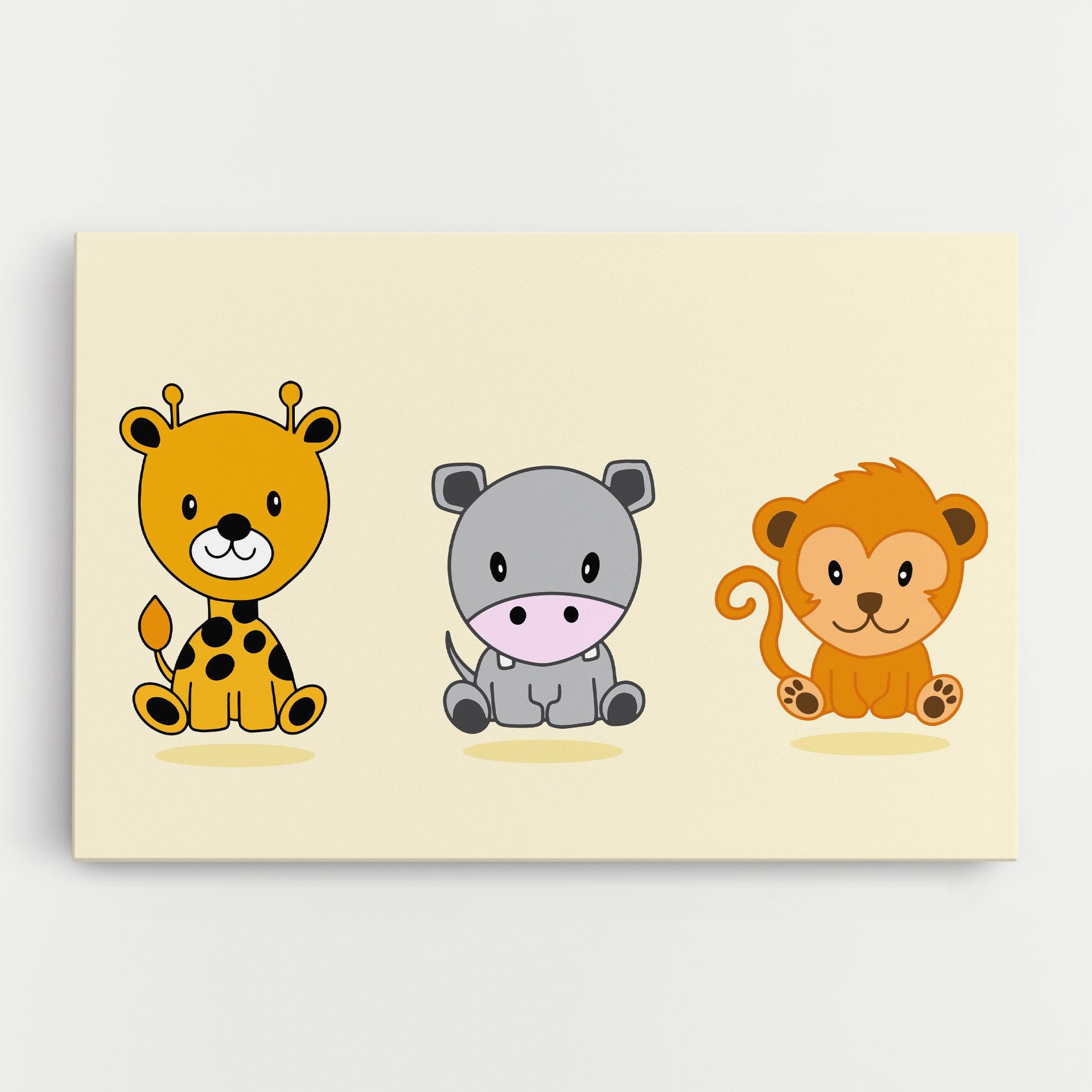 Tablou Canvas Cream Animals mockup 0