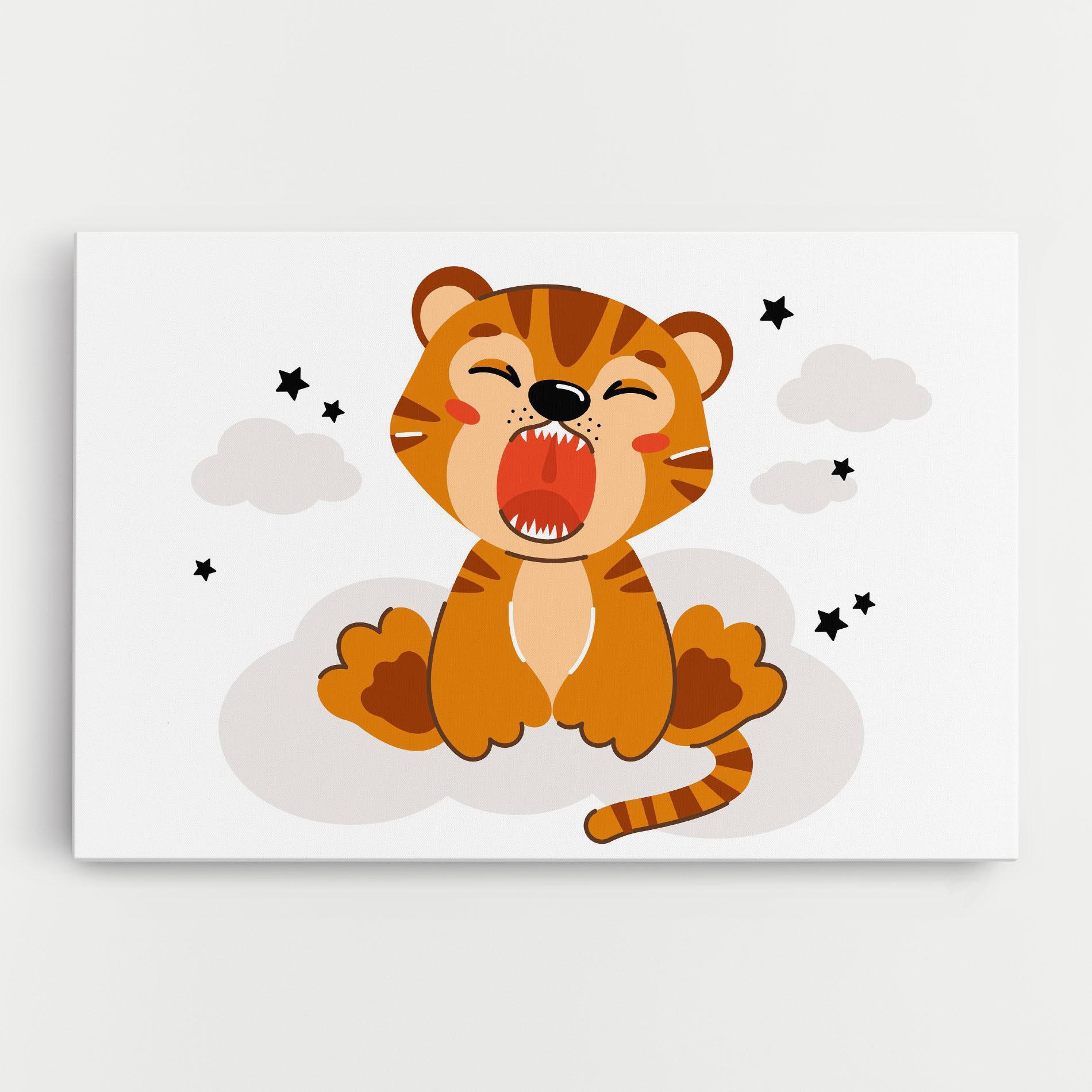 Tablou Canvas Cute Sleepy Tiger mockup 0