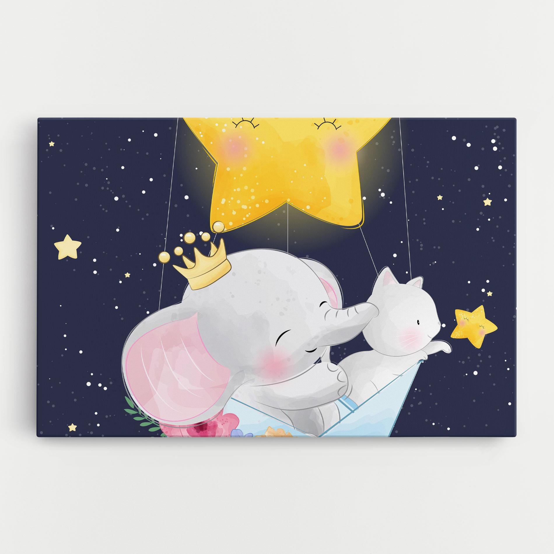 Tablou Canvas Elephant Cat mockup 0