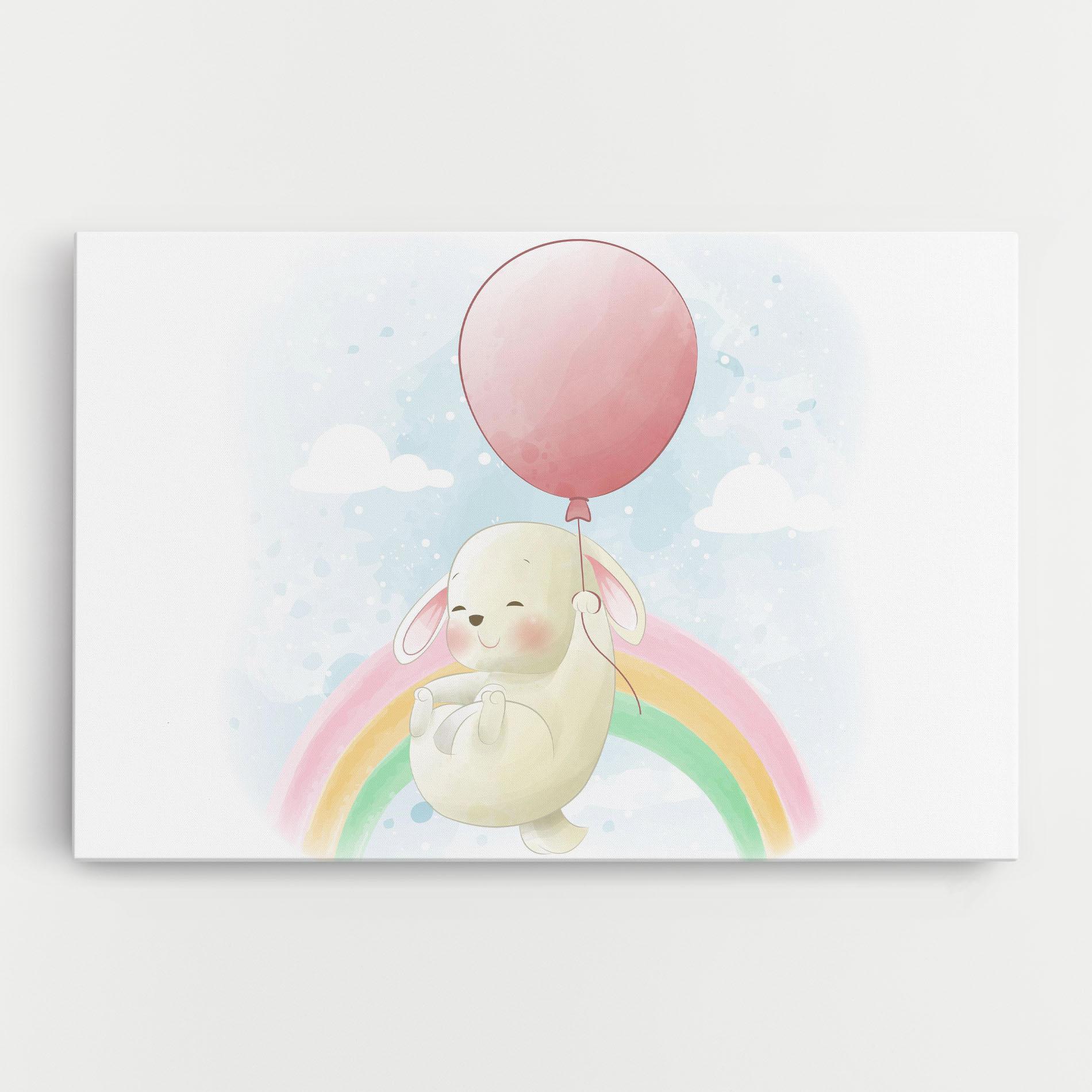 Tablou Canvas Rainbow Bunny Art mockup 0