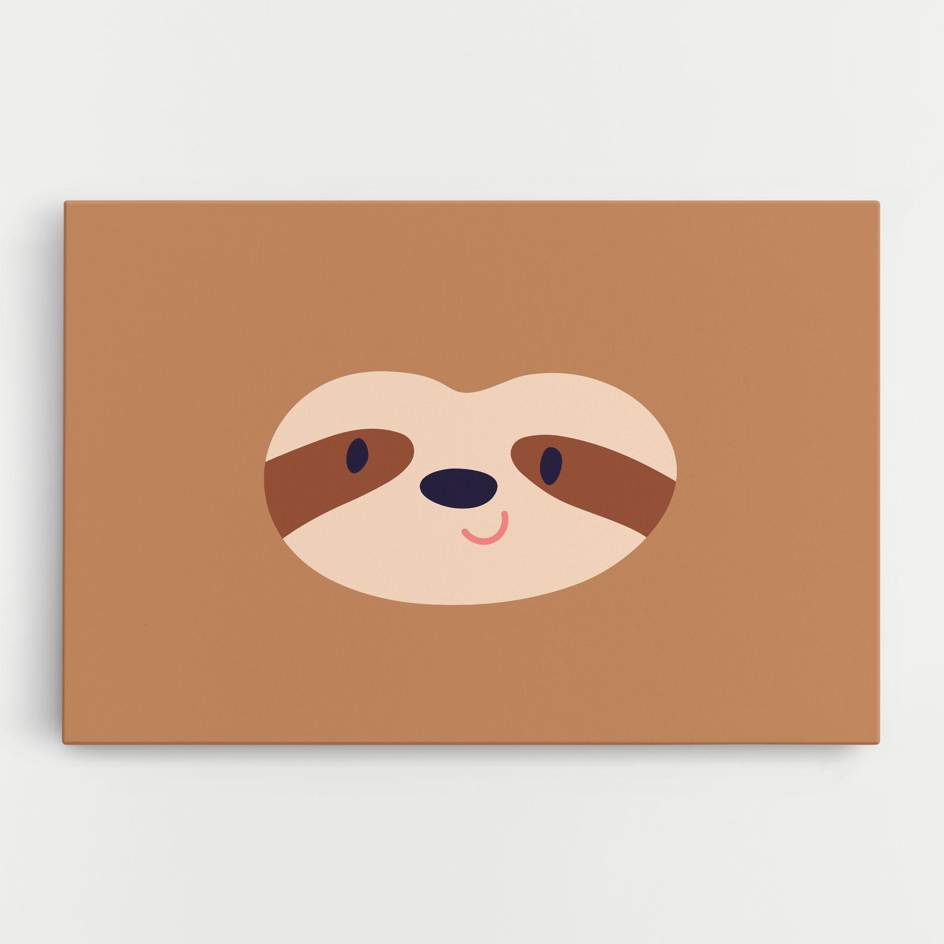 Tablou Canvas Sloth Face Portrait mockup 0